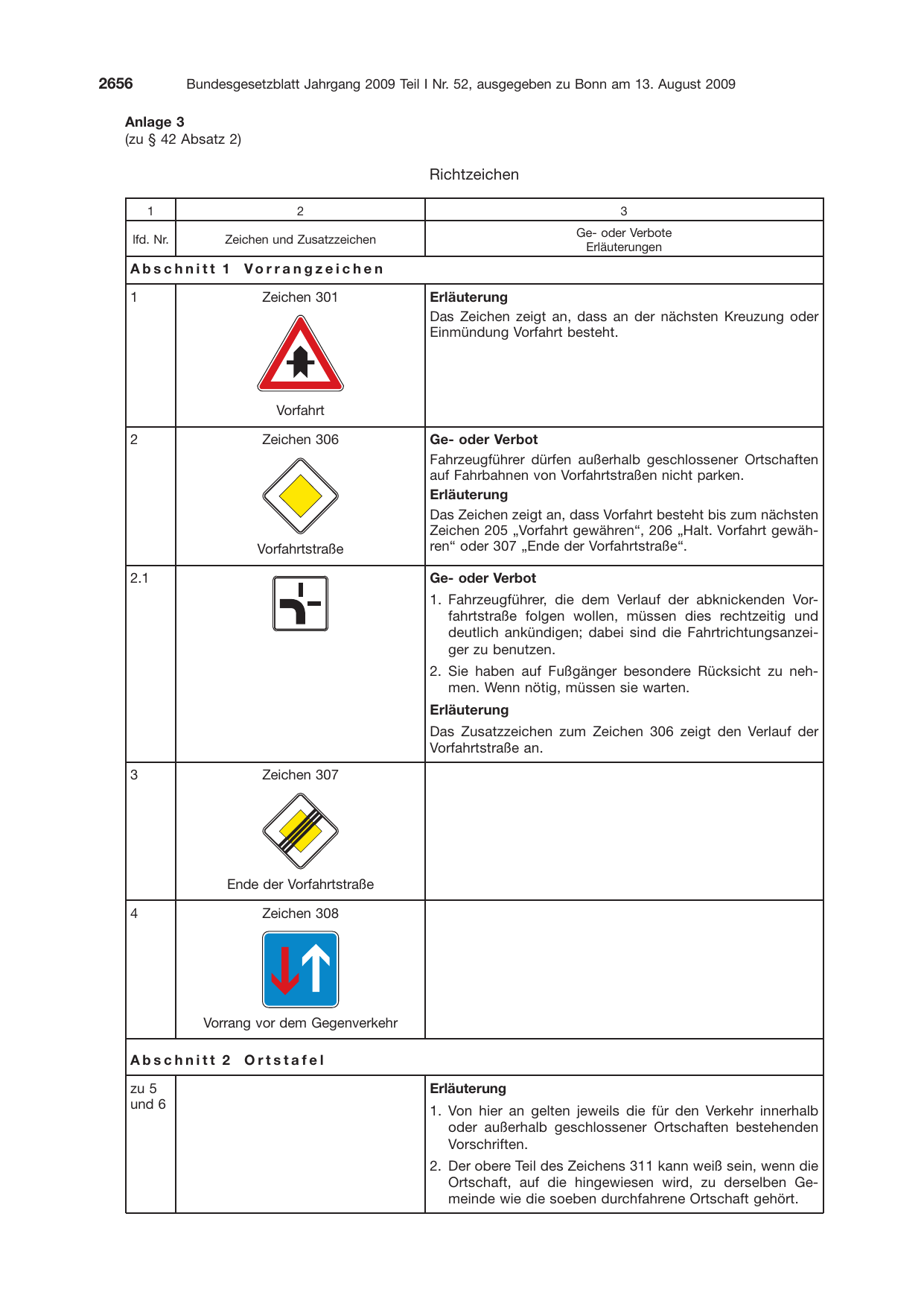 BGBl. 2009, Seite 2656 — Originalseite als Abbildung