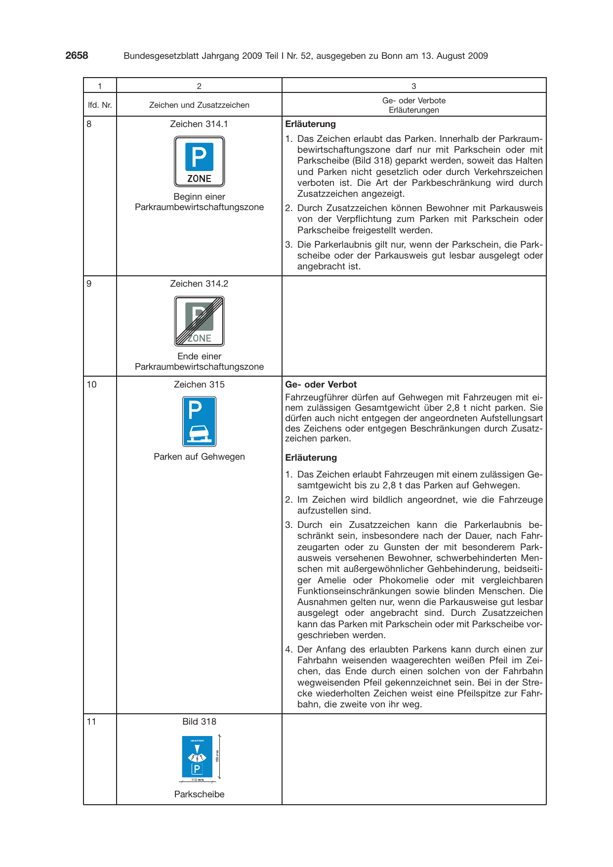 BGBl. 2009, Seite 2658 — Originalseite als Abbildung