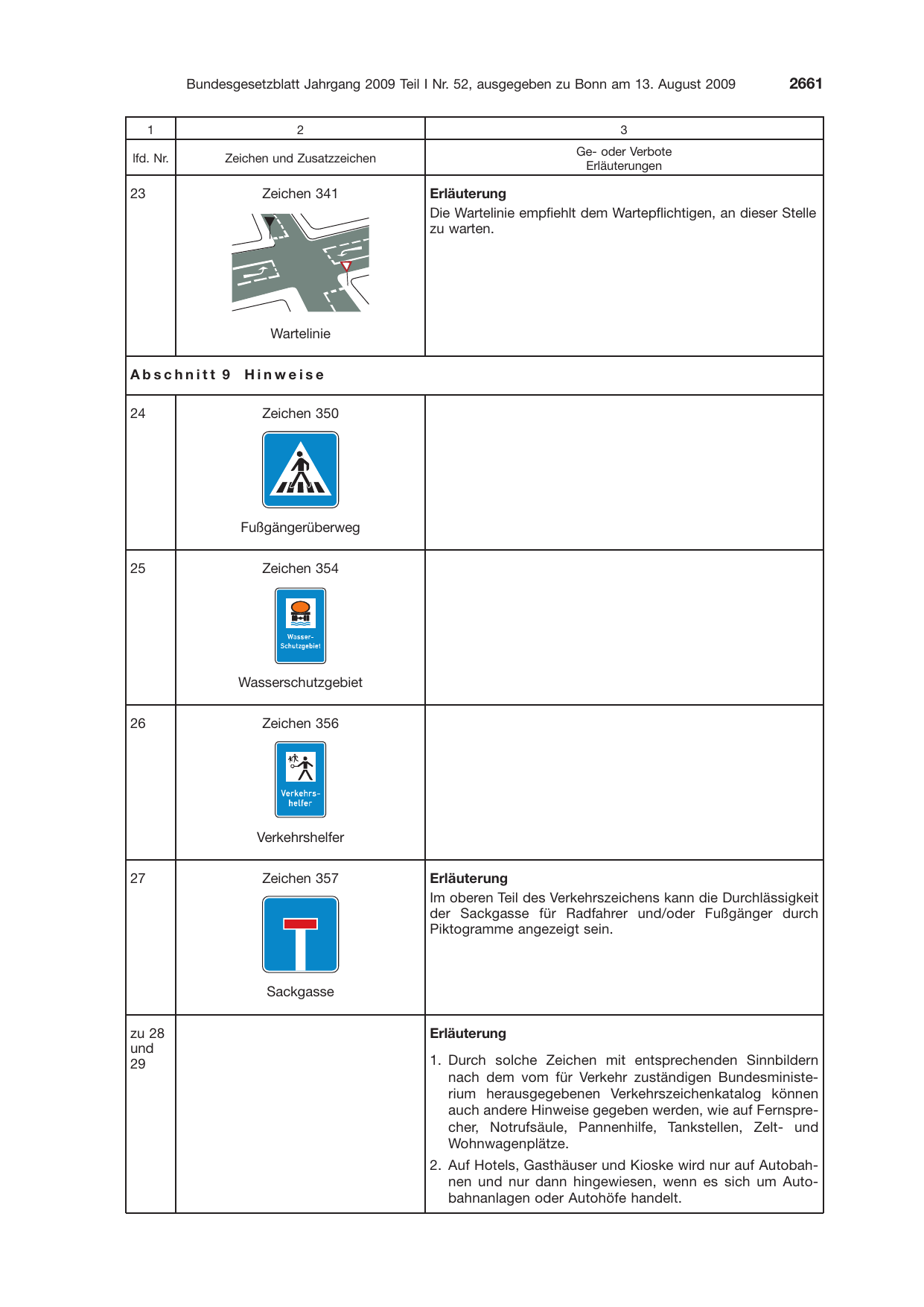BGBl. 2009, Seite 2661 — Originalseite als Abbildung