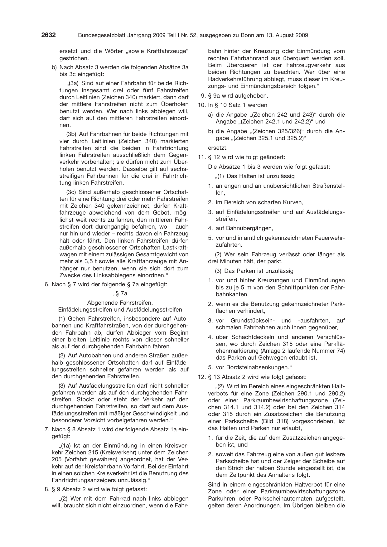 BGBl. 2009, Seite 2632 — Originalseite als Abbildung