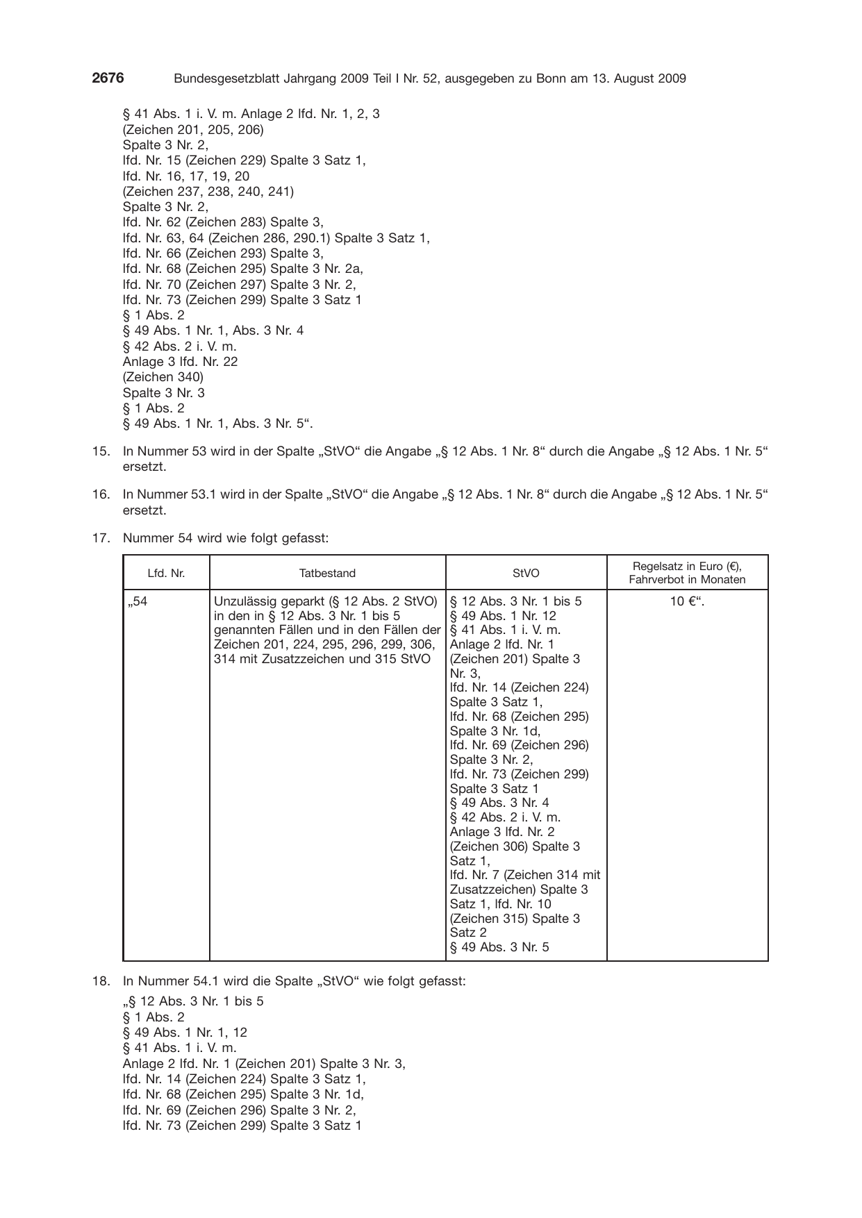 BGBl. 2009, Seite 2676 — Originalseite als Abbildung
