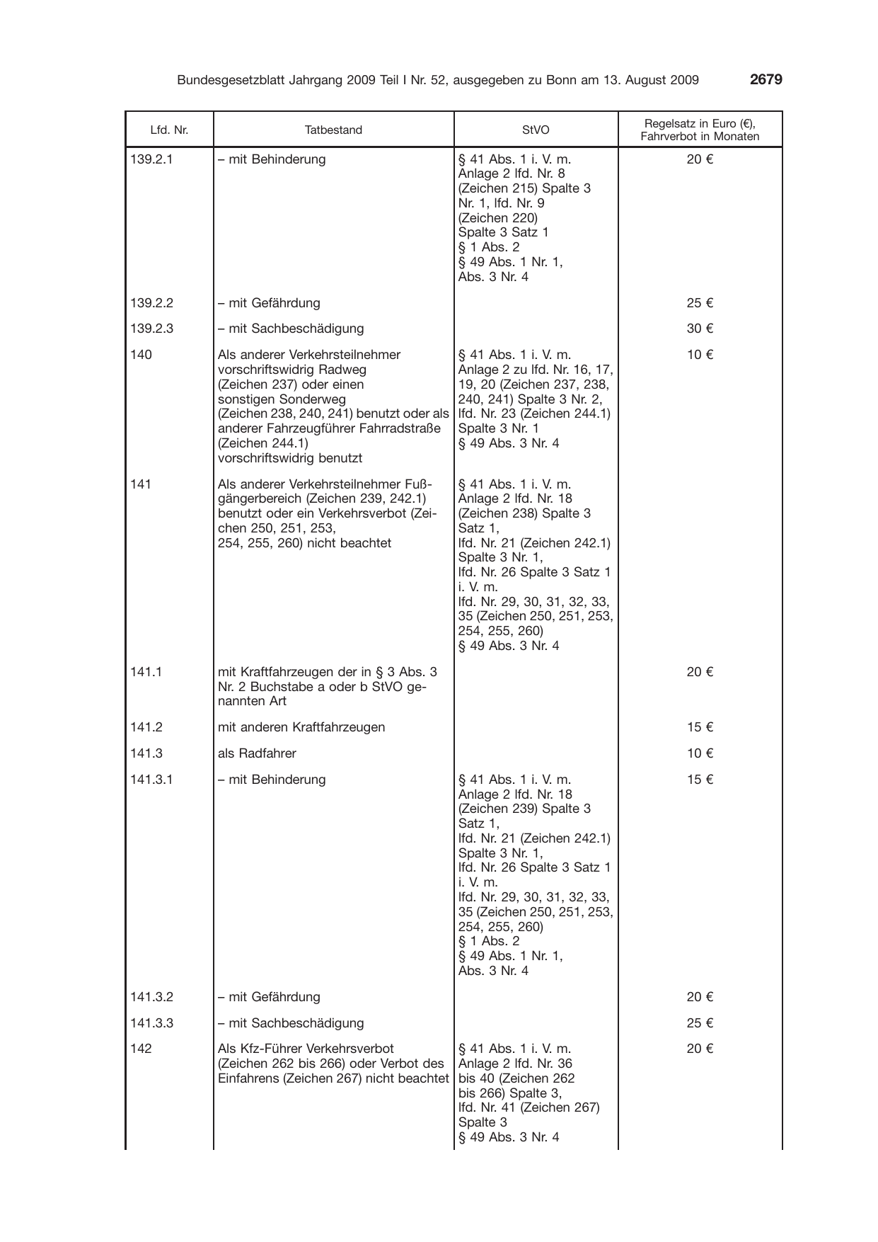BGBl. 2009, Seite 2679 — Originalseite als Abbildung