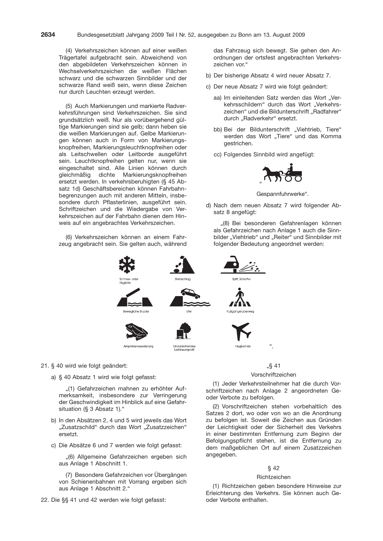BGBl. 2009, Seite 2634 — Originalseite als Abbildung