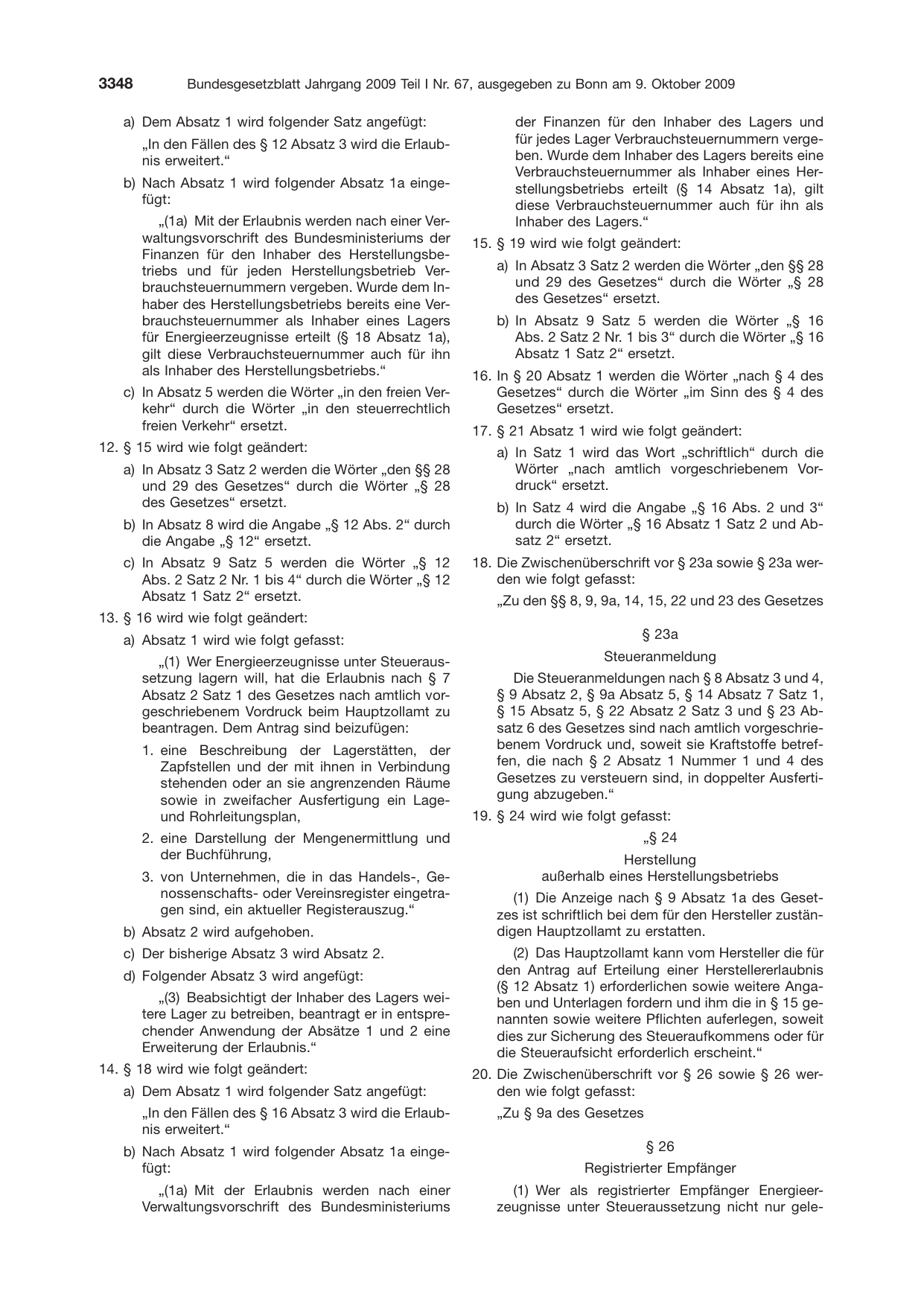 BGBl. 2009, Seite 3348 — Originalseite als Abbildung