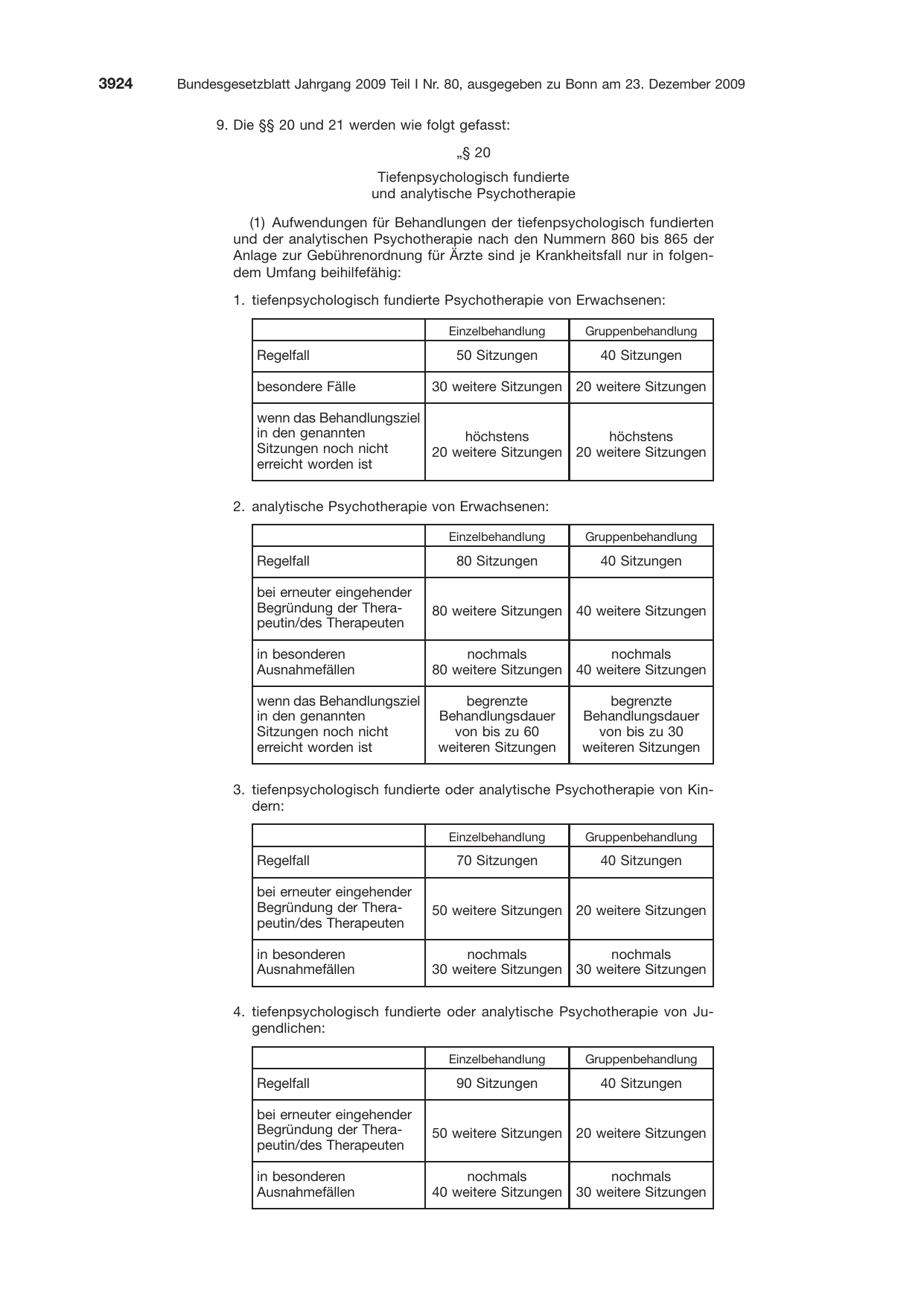 BGBl. 2009, Seite 3924 — Originalseite als Abbildung