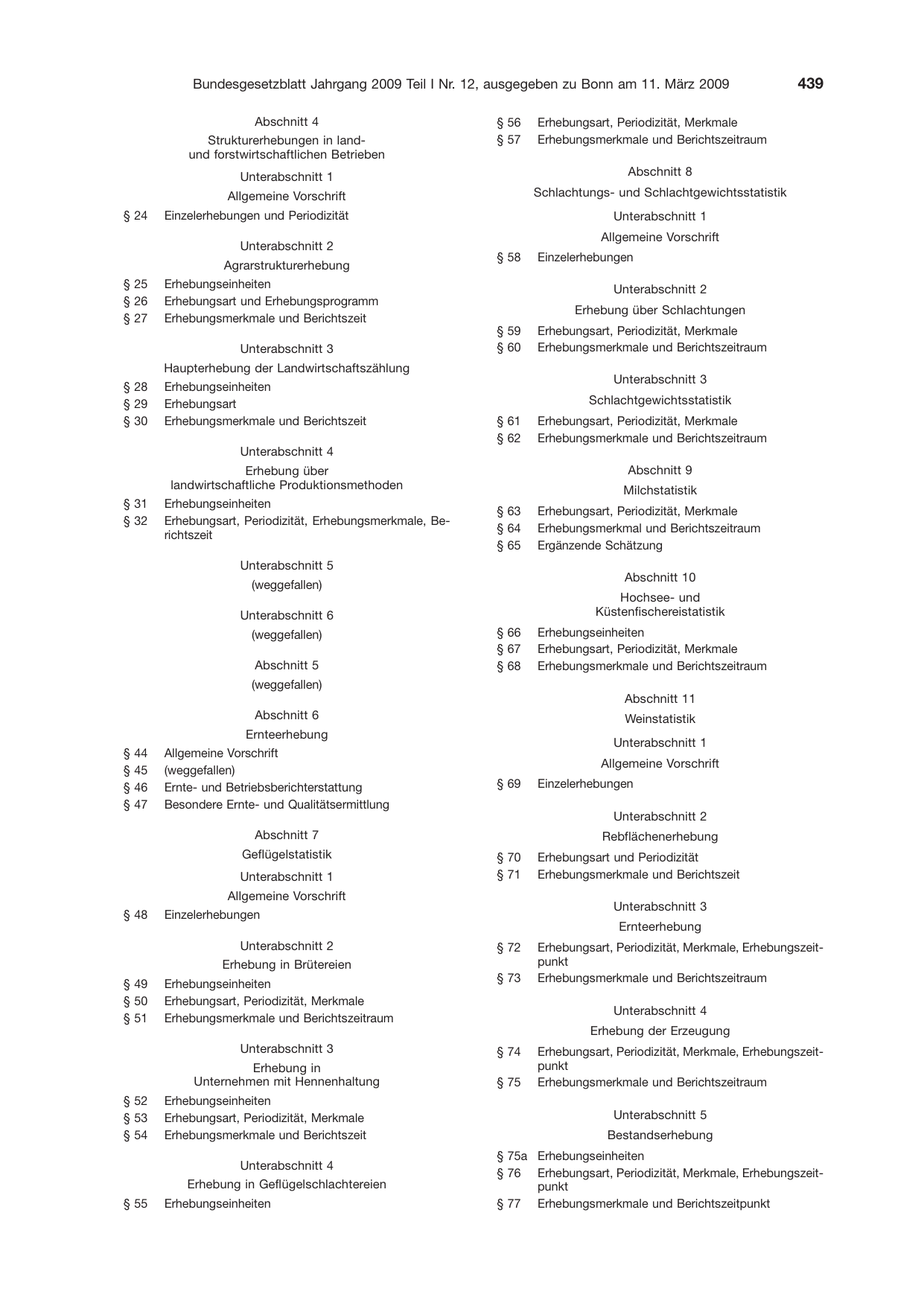 BGBl. 2009, Seite 439 — Originalseite als Abbildung