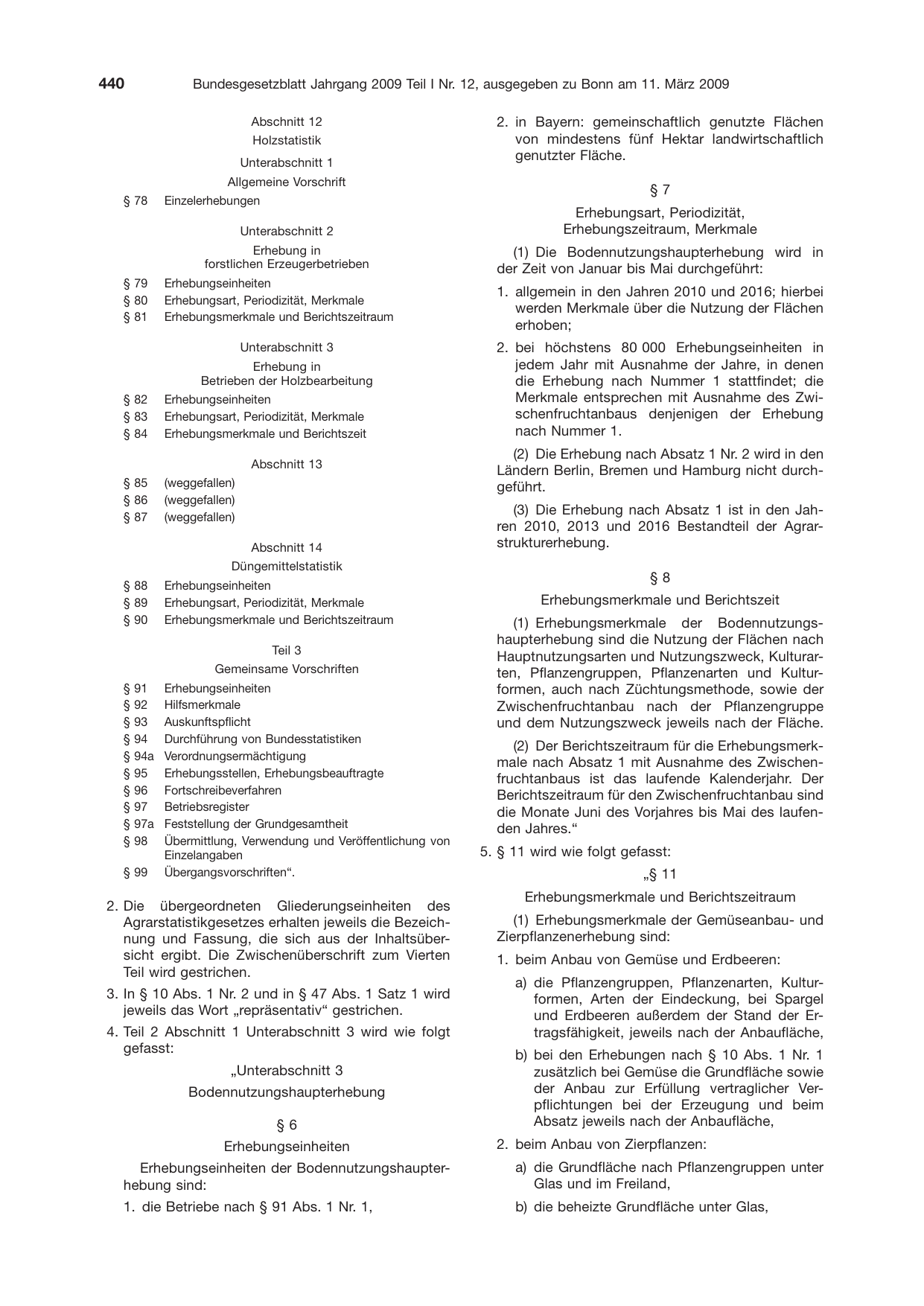 BGBl. 2009, Seite 440 — Originalseite als Abbildung