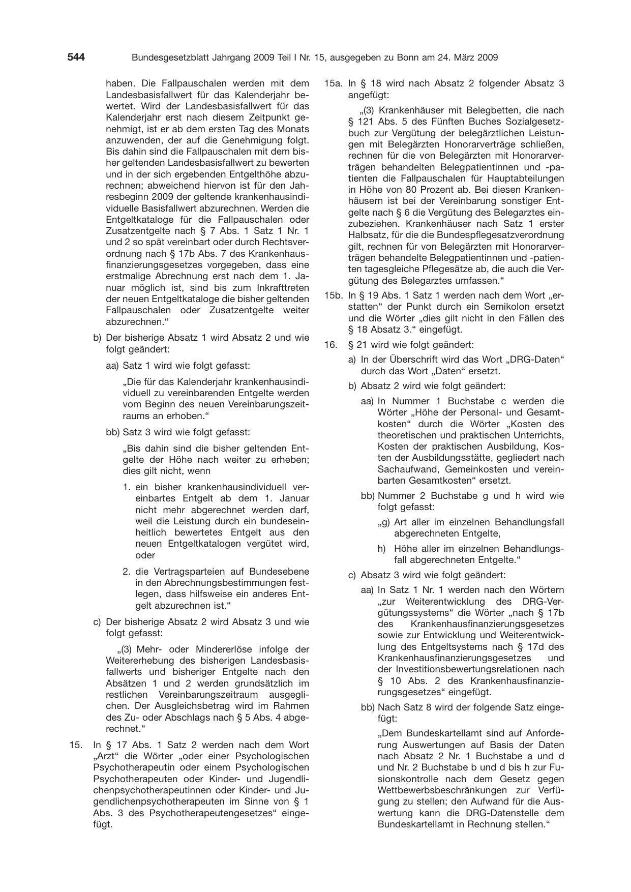BGBl. 2009, Seite 544 — Originalseite als Abbildung