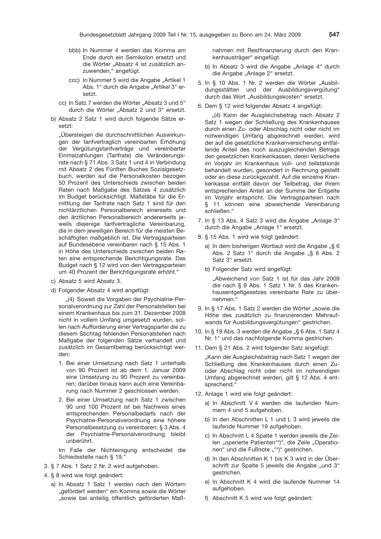 BGBl. 2009, Seite 547 — Originalseite als Abbildung