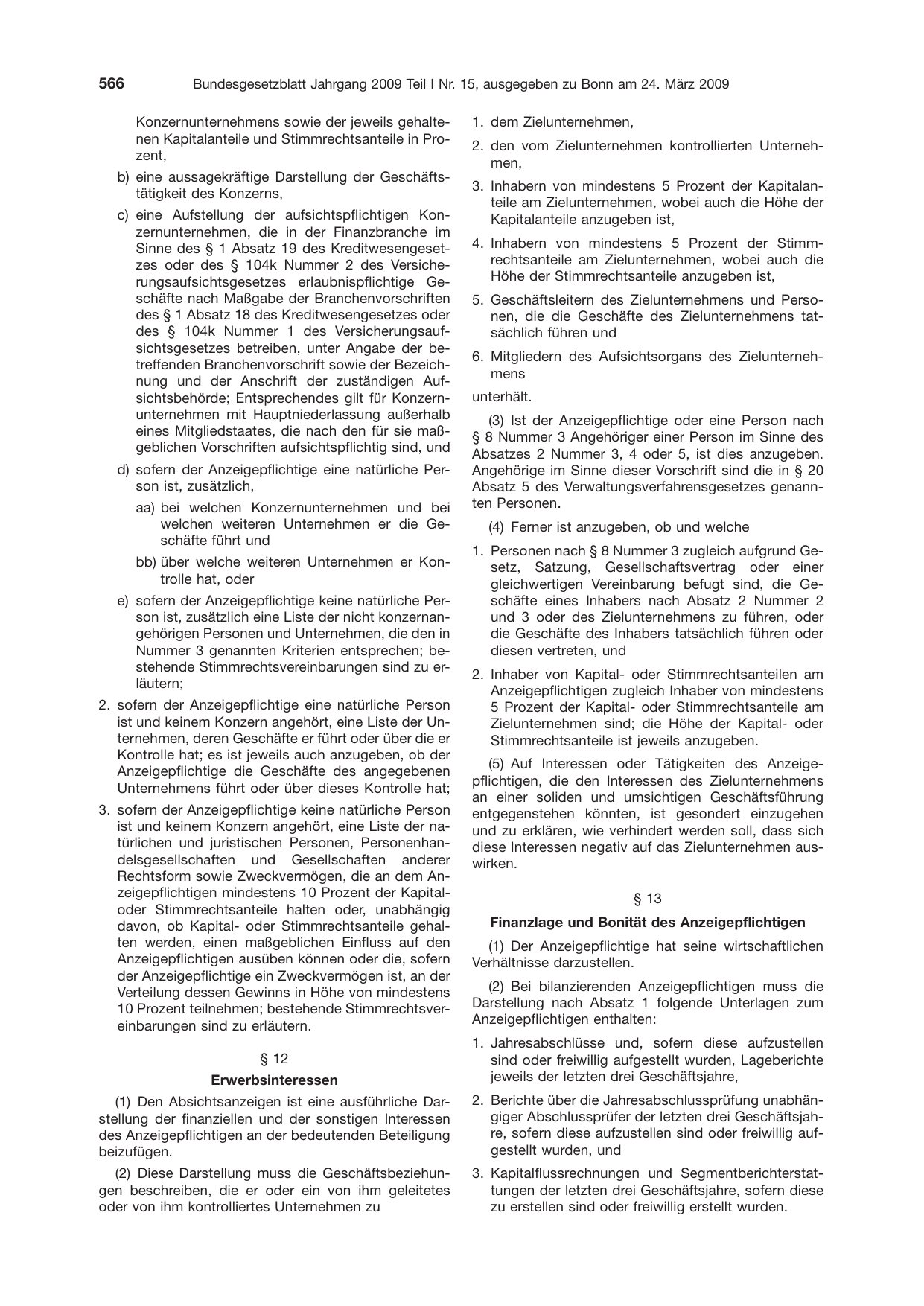 BGBl. 2009, Seite 566 — Originalseite als Abbildung