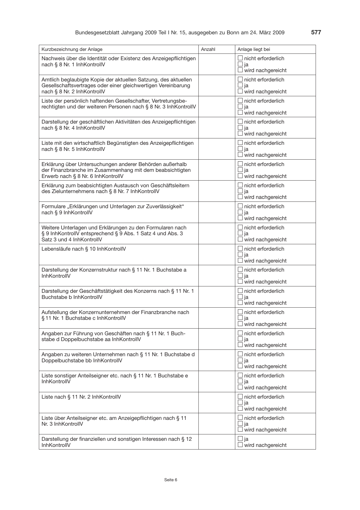 BGBl. 2009, Seite 577 — Originalseite als Abbildung