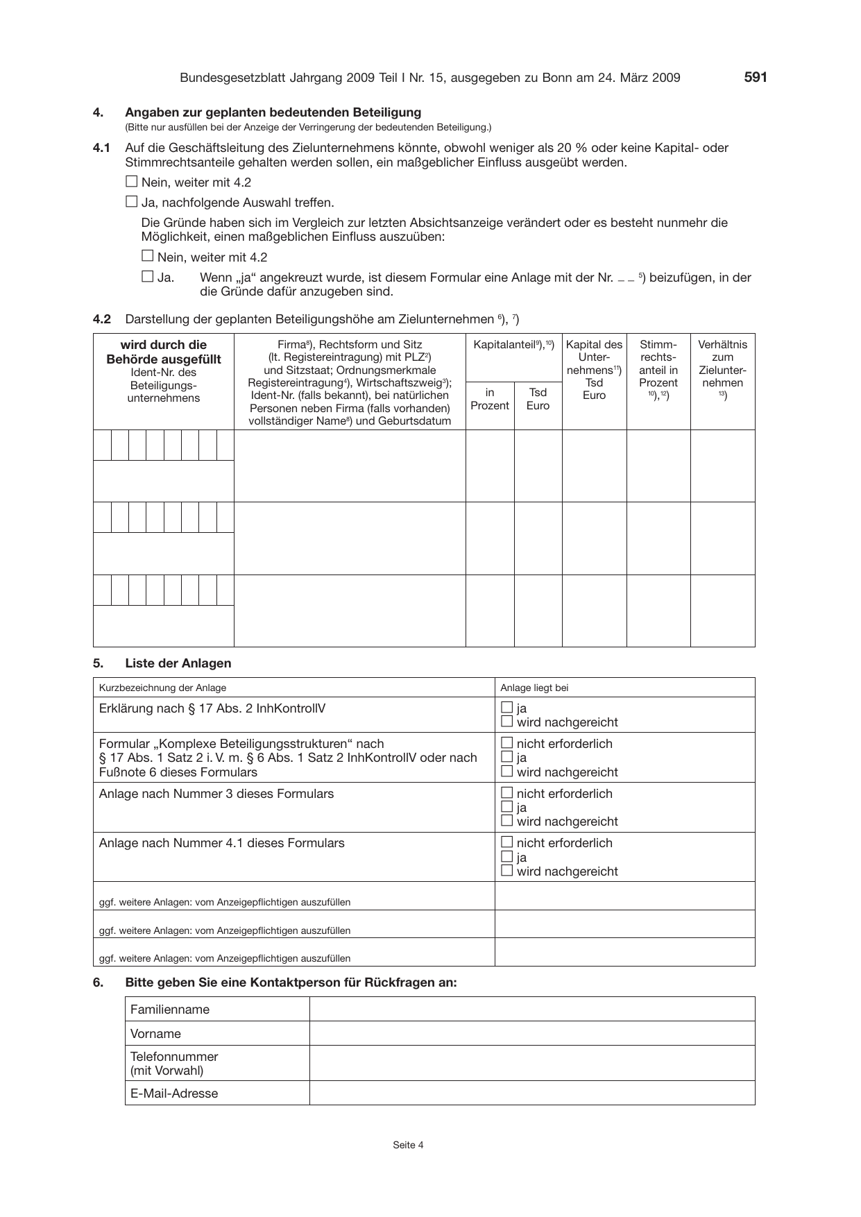 BGBl. 2009, Seite 591 — Originalseite als Abbildung