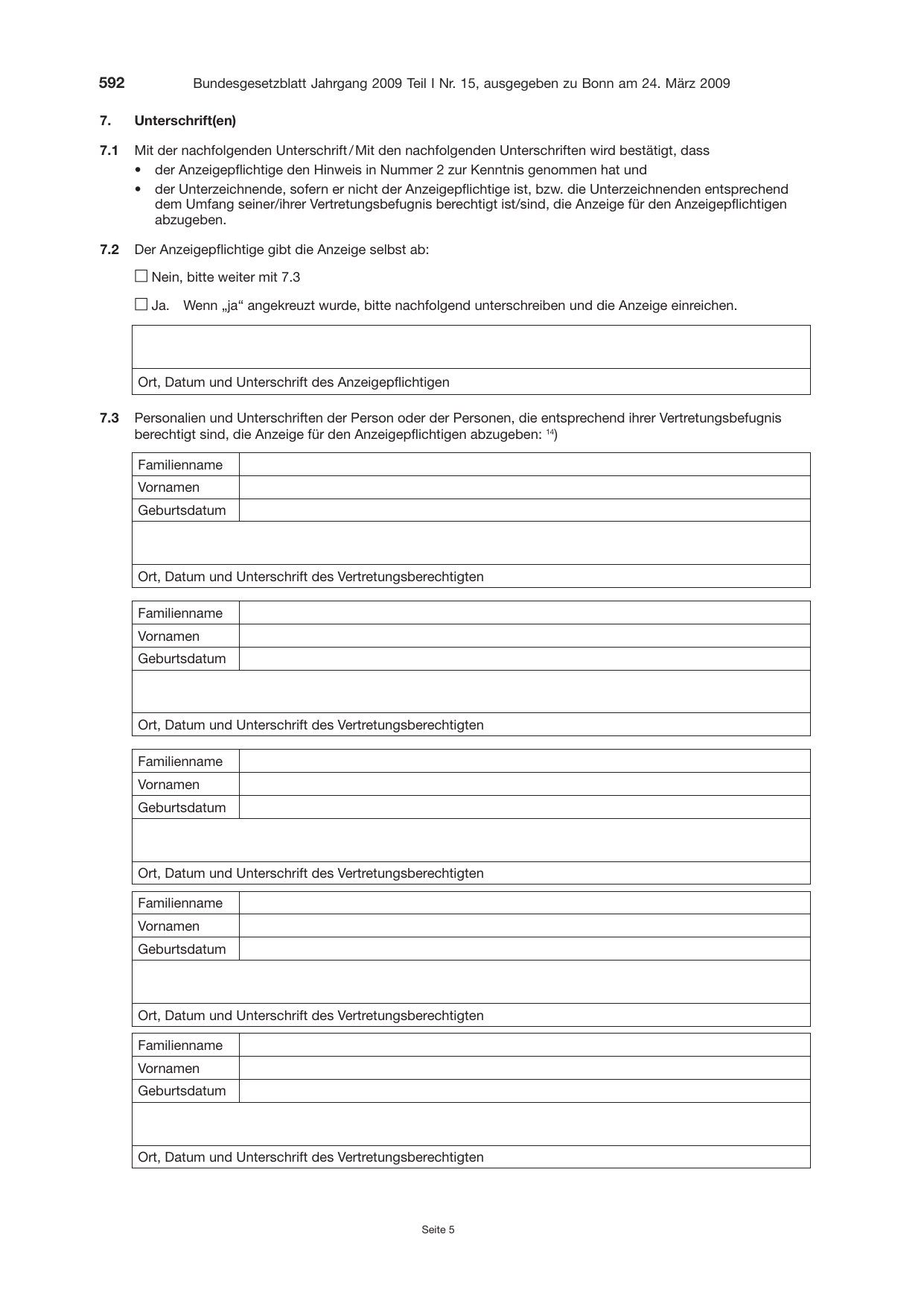 BGBl. 2009, Seite 592 — Originalseite als Abbildung