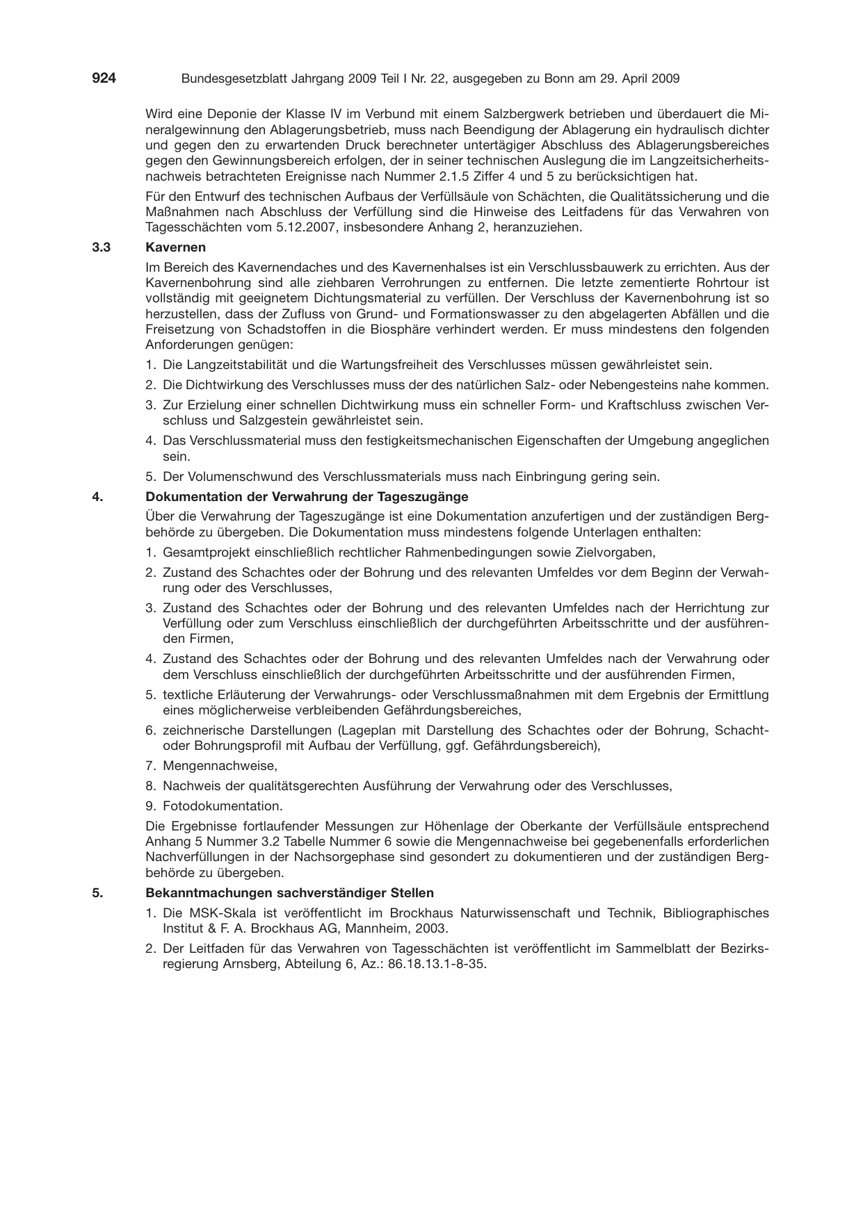 BGBl. 2009, Seite 924 — Originalseite als Abbildung