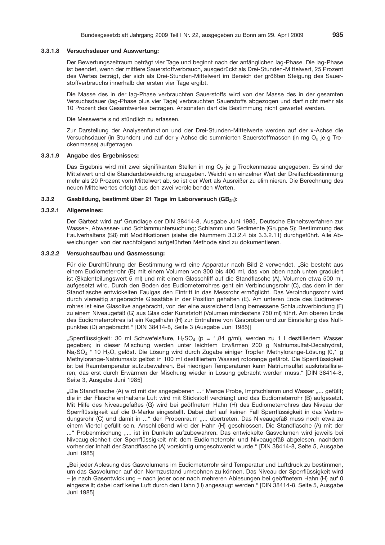 BGBl. 2009, Seite 935 — Originalseite als Abbildung