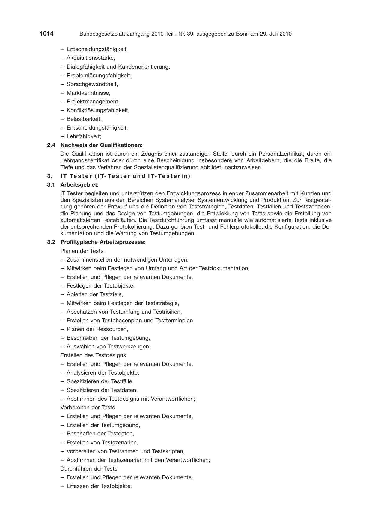BGBl. 2010, Seite 1014 — Originalseite als Abbildung