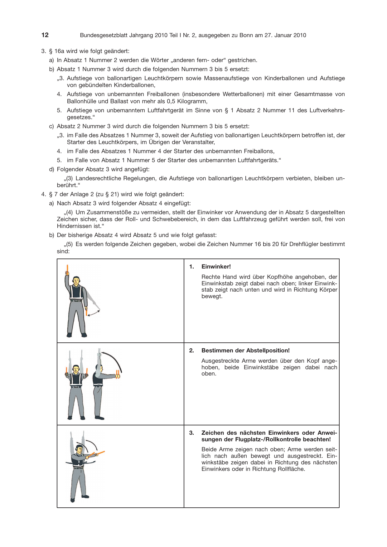 BGBl. 2010, Seite 12 — Originalseite als Abbildung