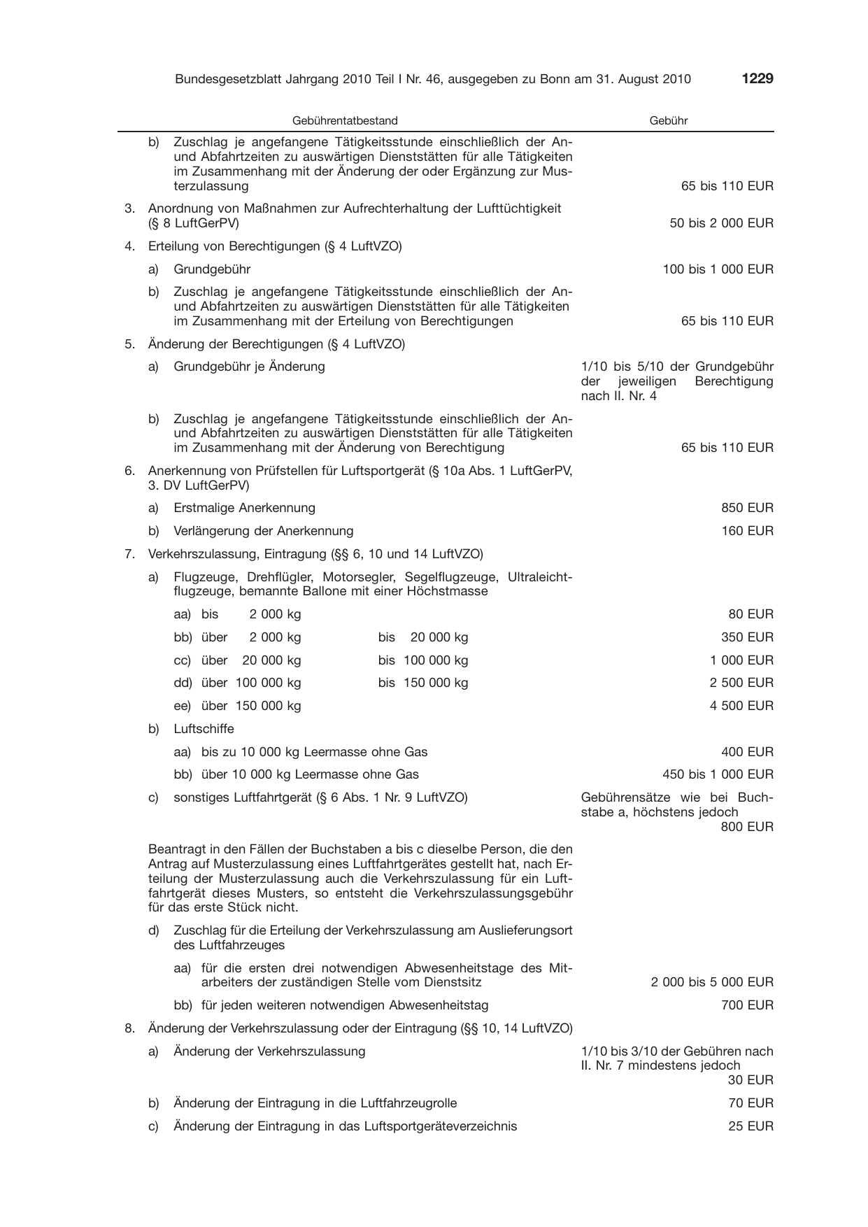 BGBl. 2010, Seite 1229 — Originalseite als Abbildung