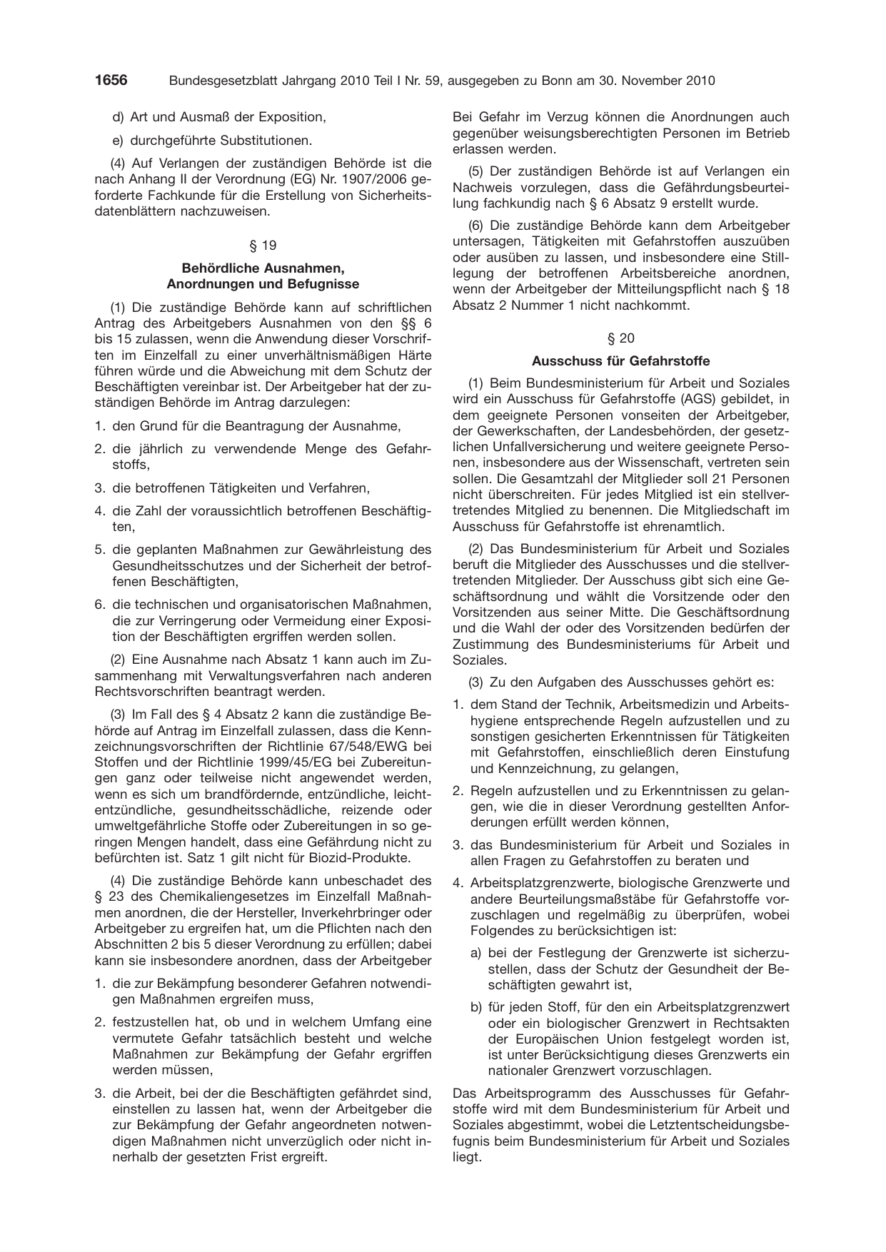 BGBl. 2010, Seite 1656 — Originalseite als Abbildung