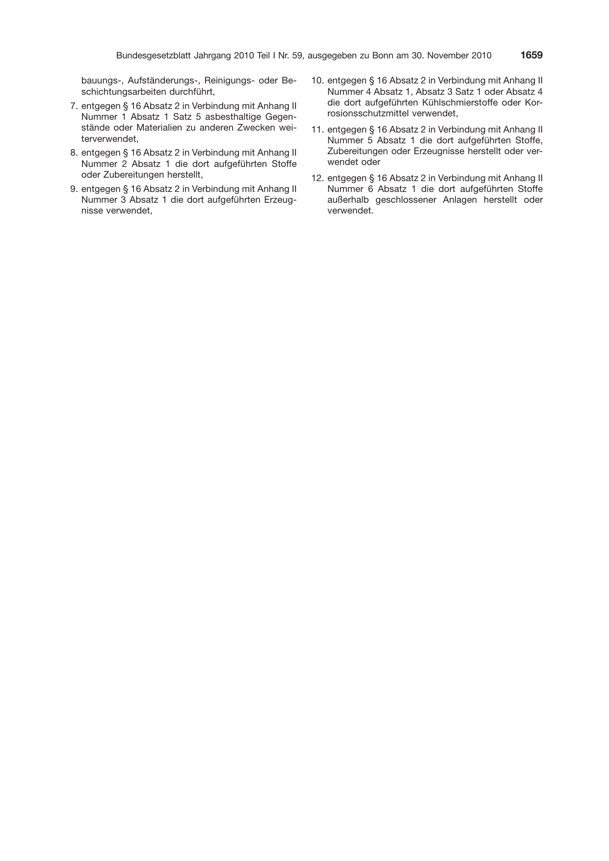 BGBl. 2010, Seite 1659 — Originalseite als Abbildung