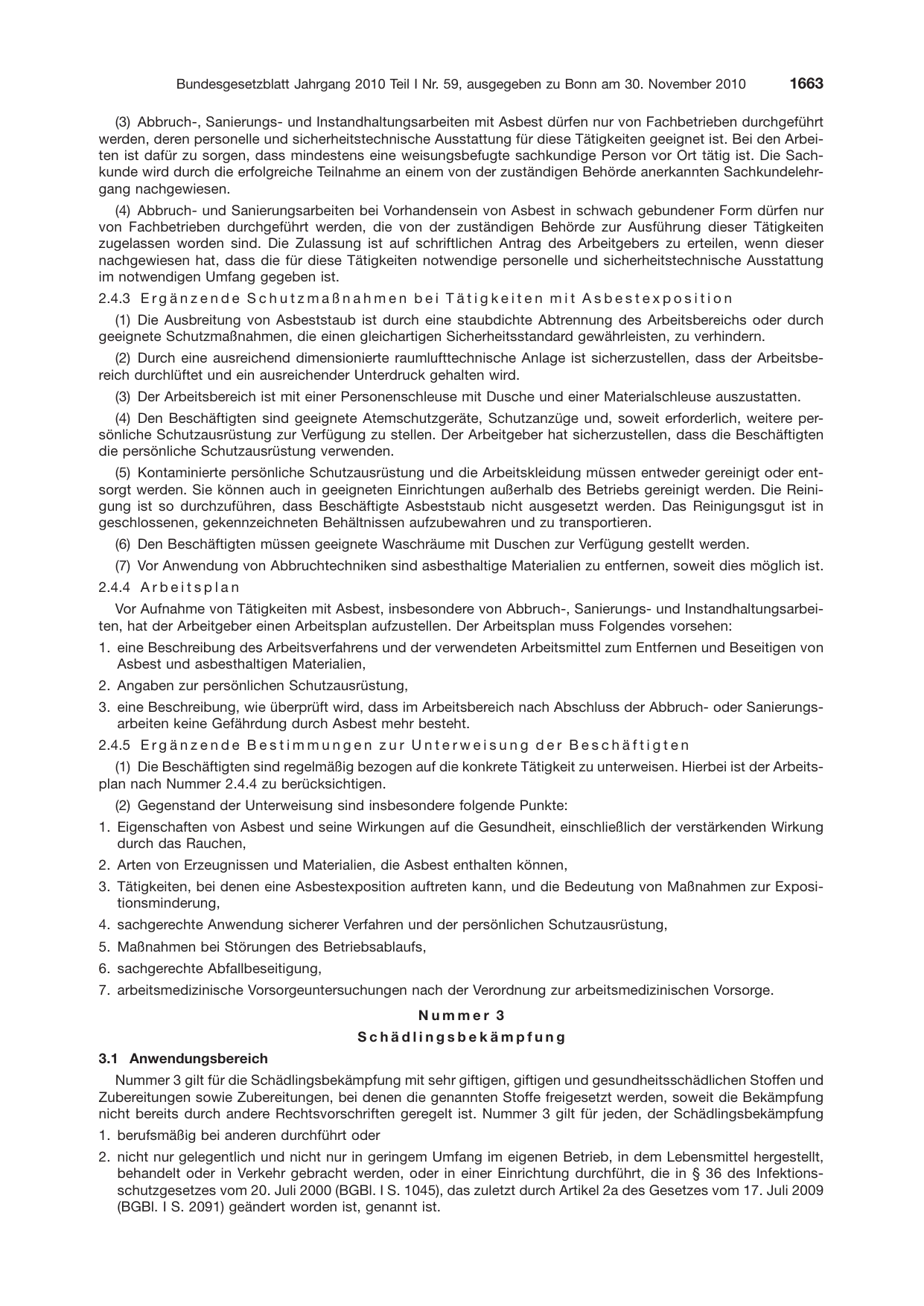 BGBl. 2010, Seite 1663 — Originalseite als Abbildung