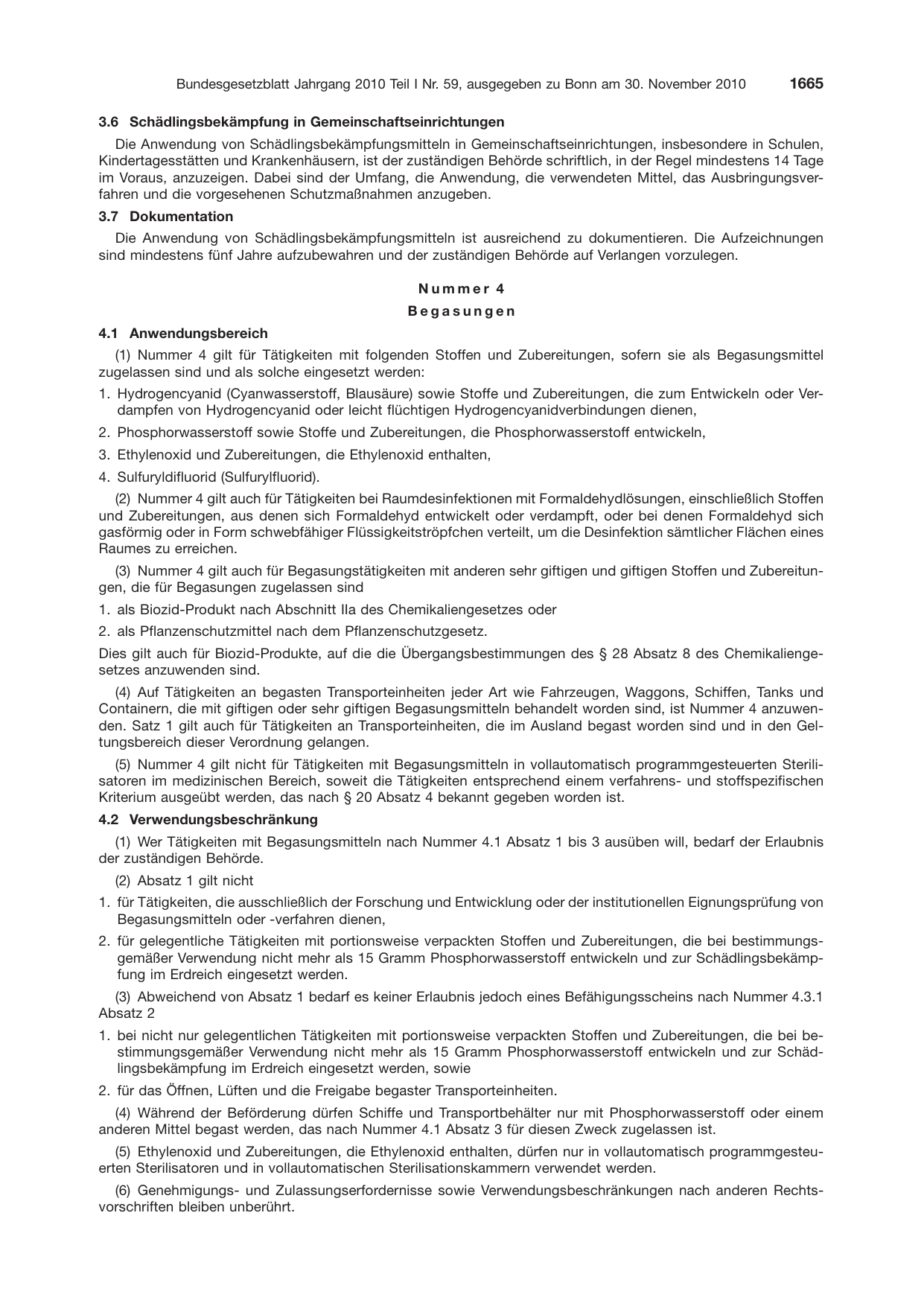 BGBl. 2010, Seite 1665 — Originalseite als Abbildung