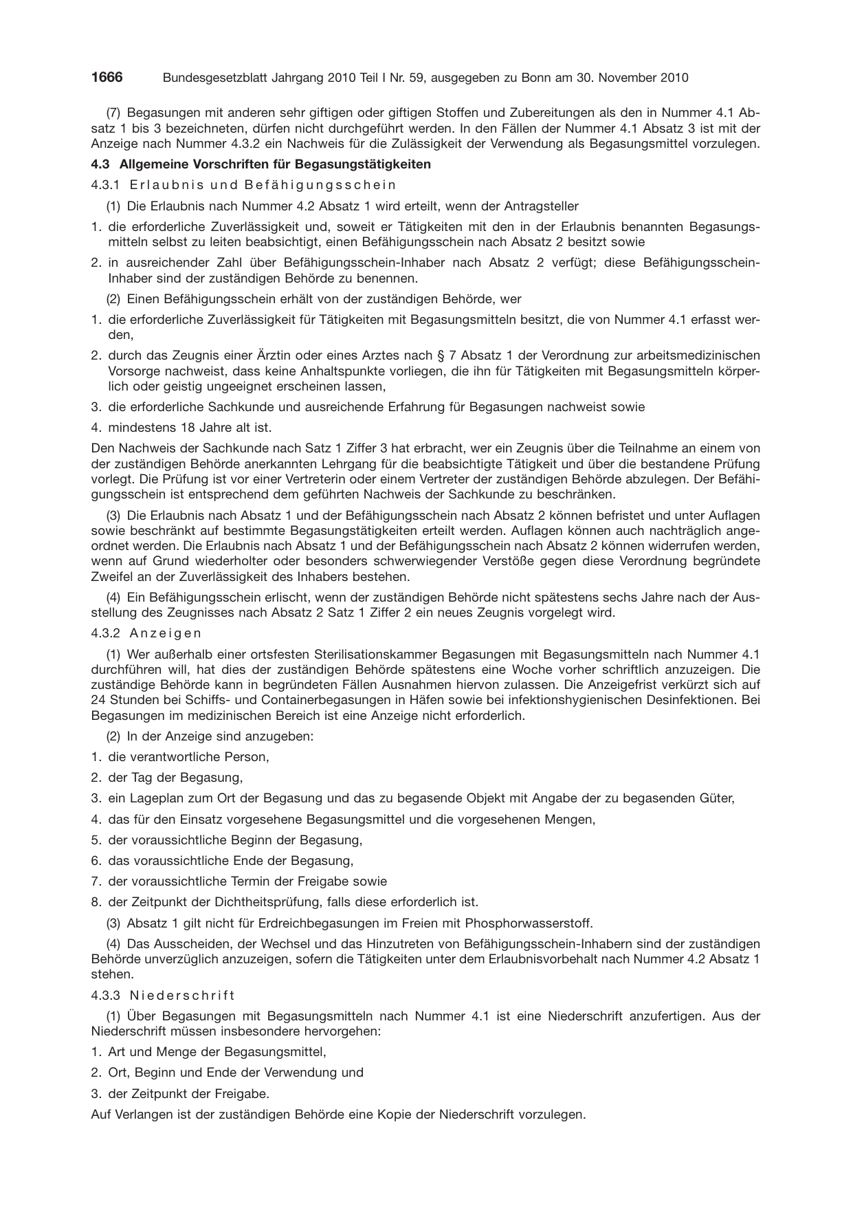 BGBl. 2010, Seite 1666 — Originalseite als Abbildung