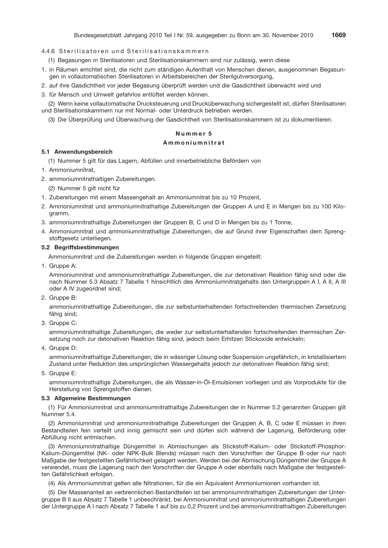 BGBl. 2010, Seite 1669 — Originalseite als Abbildung