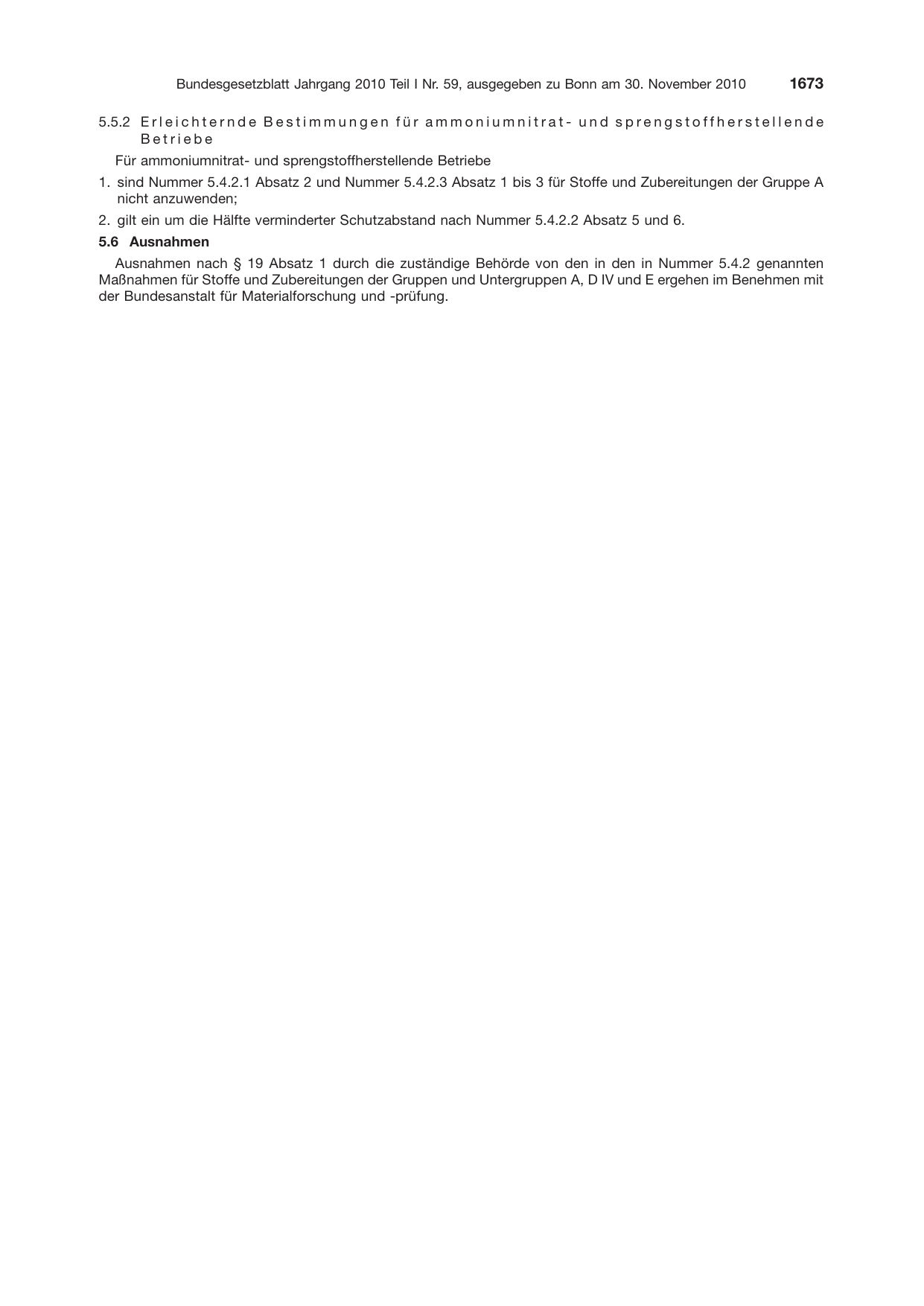 BGBl. 2010, Seite 1673 — Originalseite als Abbildung