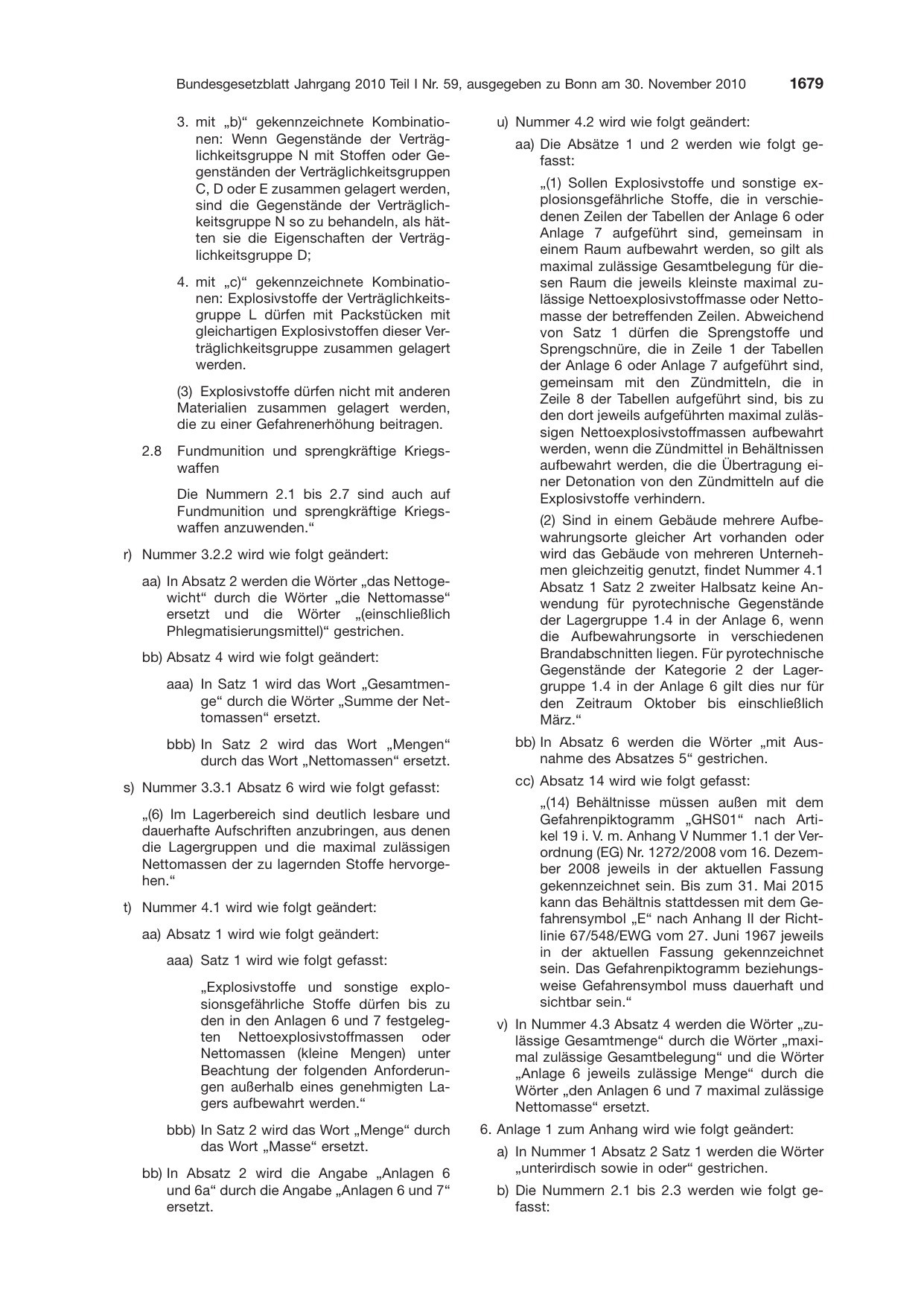 BGBl. 2010, Seite 1679 — Originalseite als Abbildung