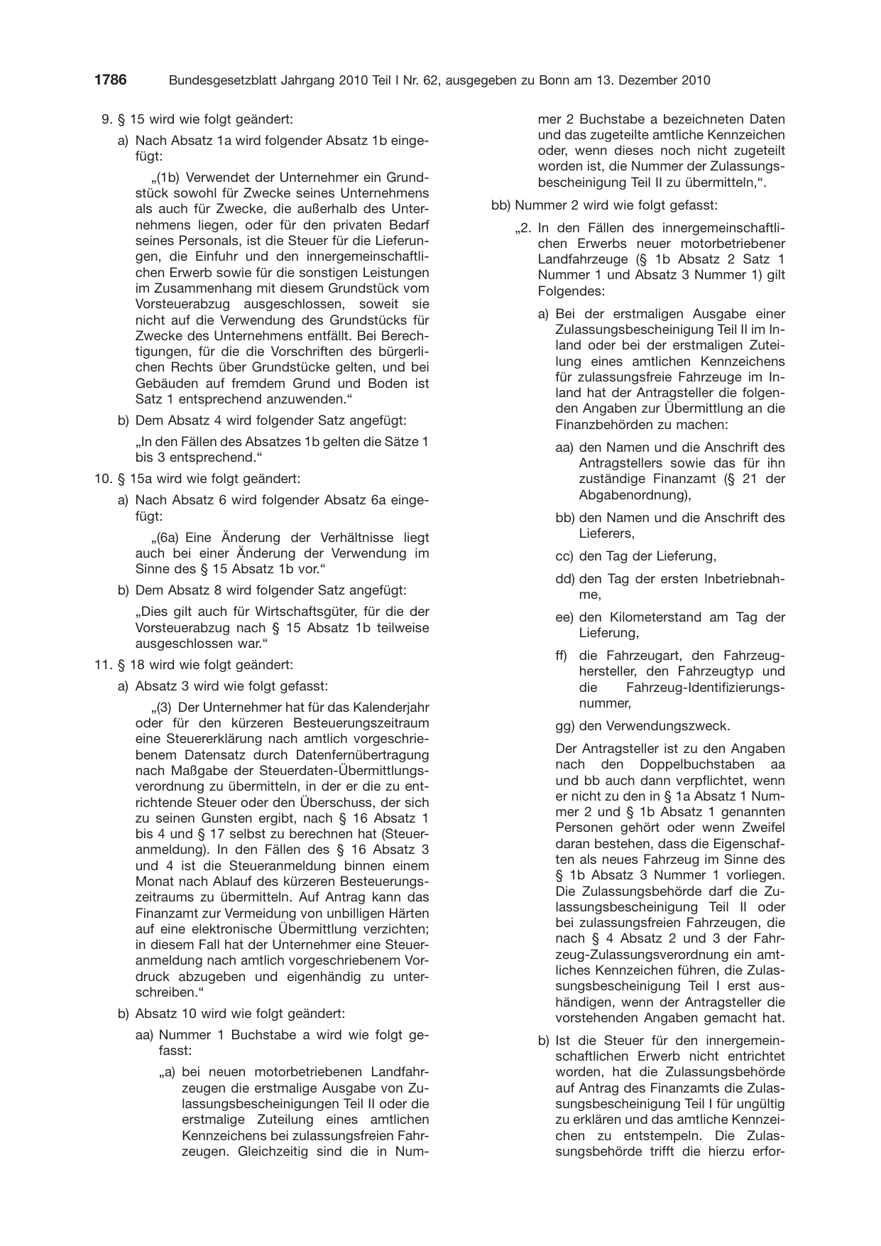 BGBl. 2010, Seite 1786 — Originalseite als Abbildung