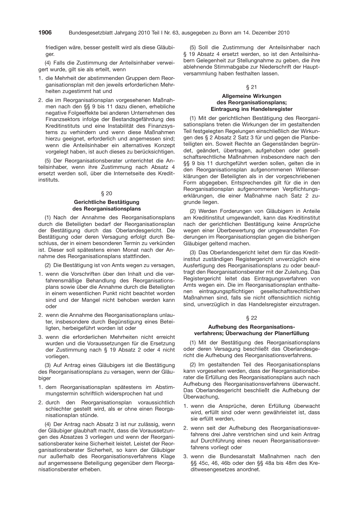 BGBl. 2010, Seite 1906 — Originalseite als Abbildung