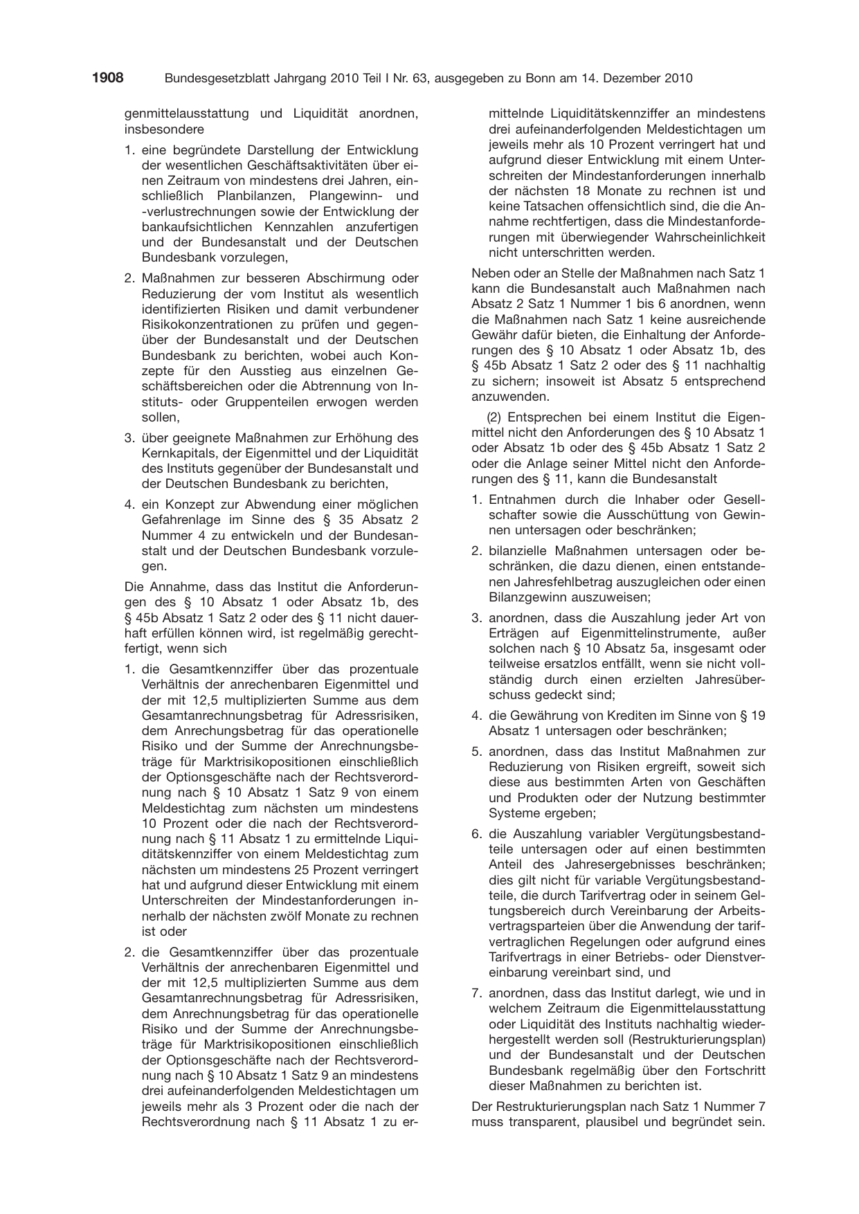 BGBl. 2010, Seite 1908 — Originalseite als Abbildung