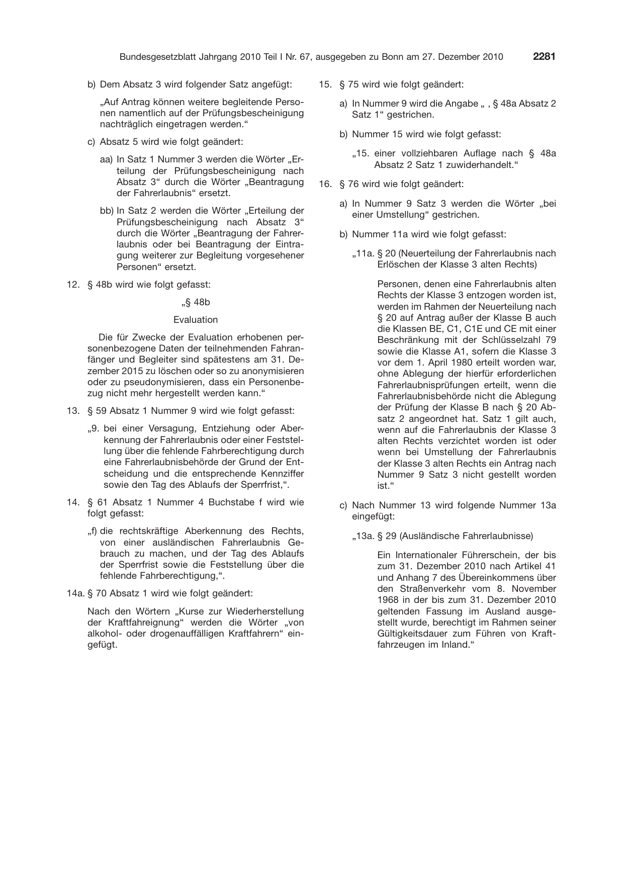 BGBl. 2010, Seite 2281 — Originalseite als Abbildung