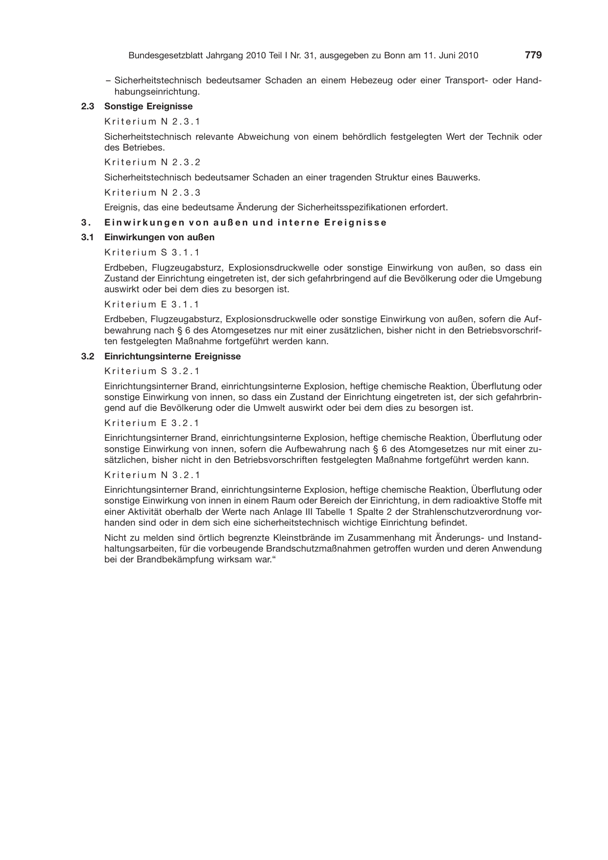 BGBl. 2010, Seite 779 — Originalseite als Abbildung