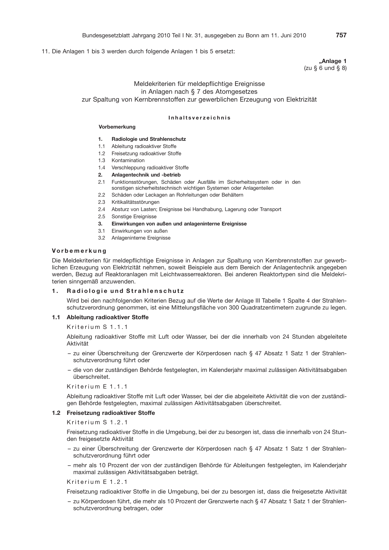 BGBl. 2010, Seite 757 — Originalseite als Abbildung