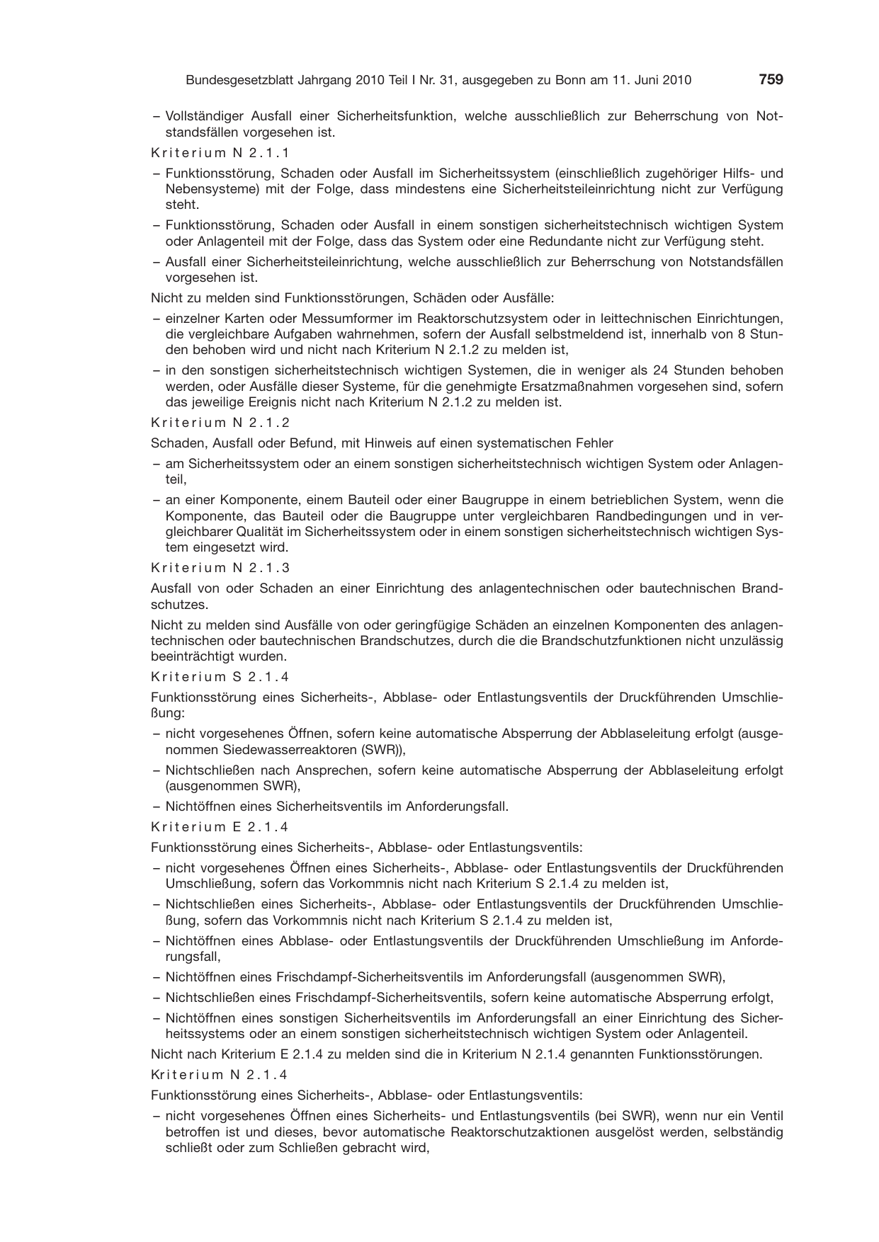 BGBl. 2010, Seite 759 — Originalseite als Abbildung