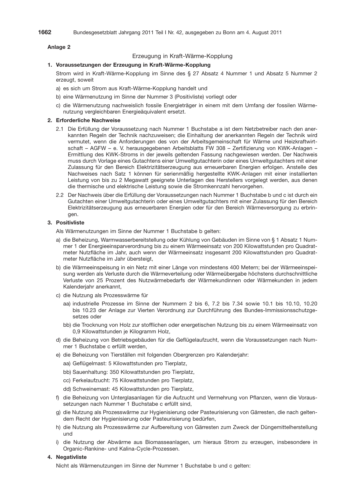 BGBl. 2011, Seite 1662 — Originalseite als Abbildung
