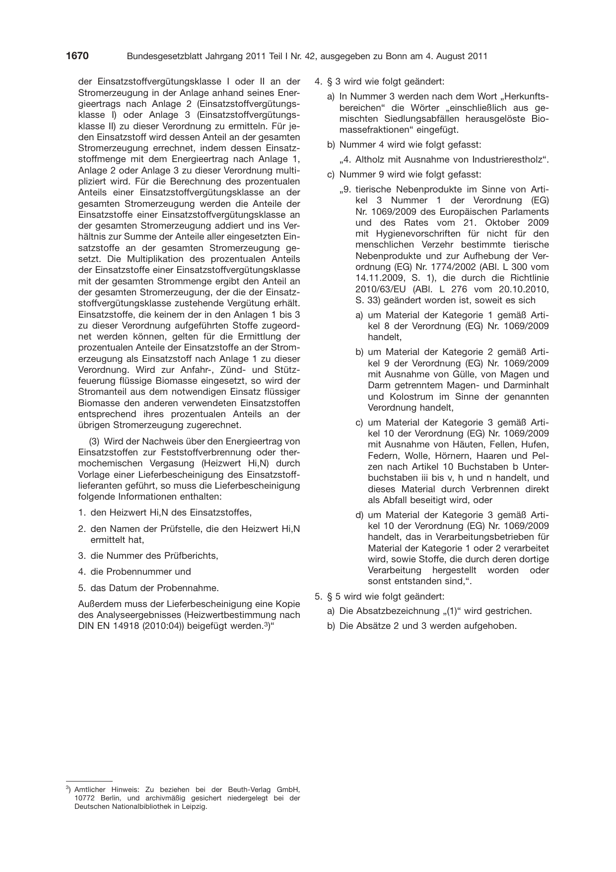 BGBl. 2011, Seite 1670 — Originalseite als Abbildung