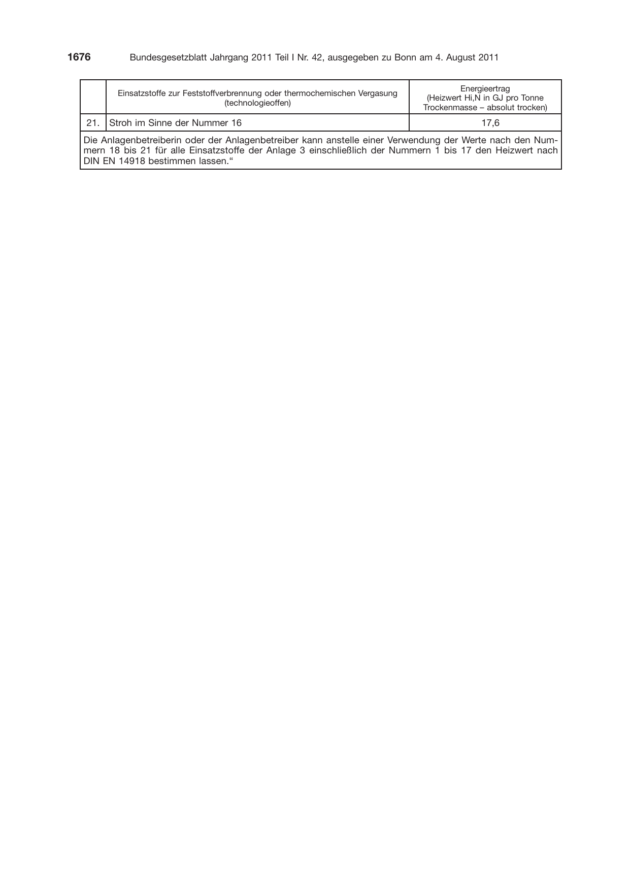 BGBl. 2011, Seite 1676 — Originalseite als Abbildung