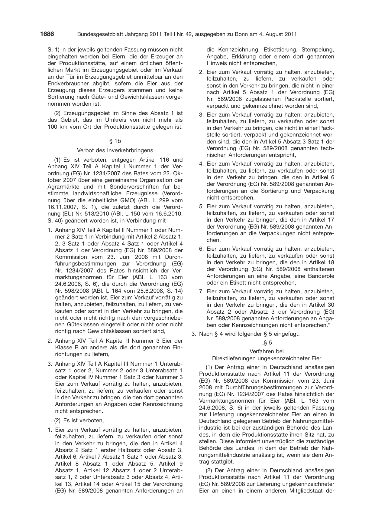 BGBl. 2011, Seite 1686 — Originalseite als Abbildung