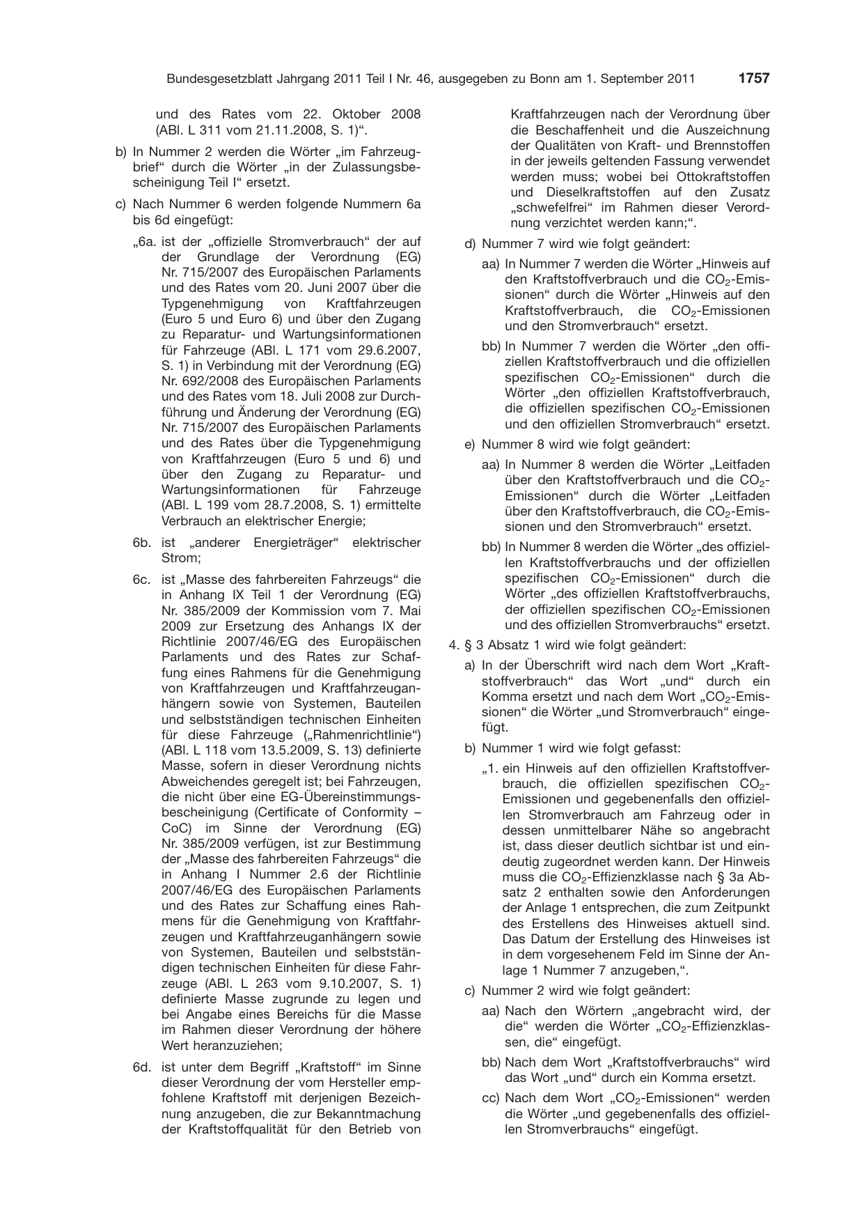 BGBl. 2011, Seite 1757 — Originalseite als Abbildung