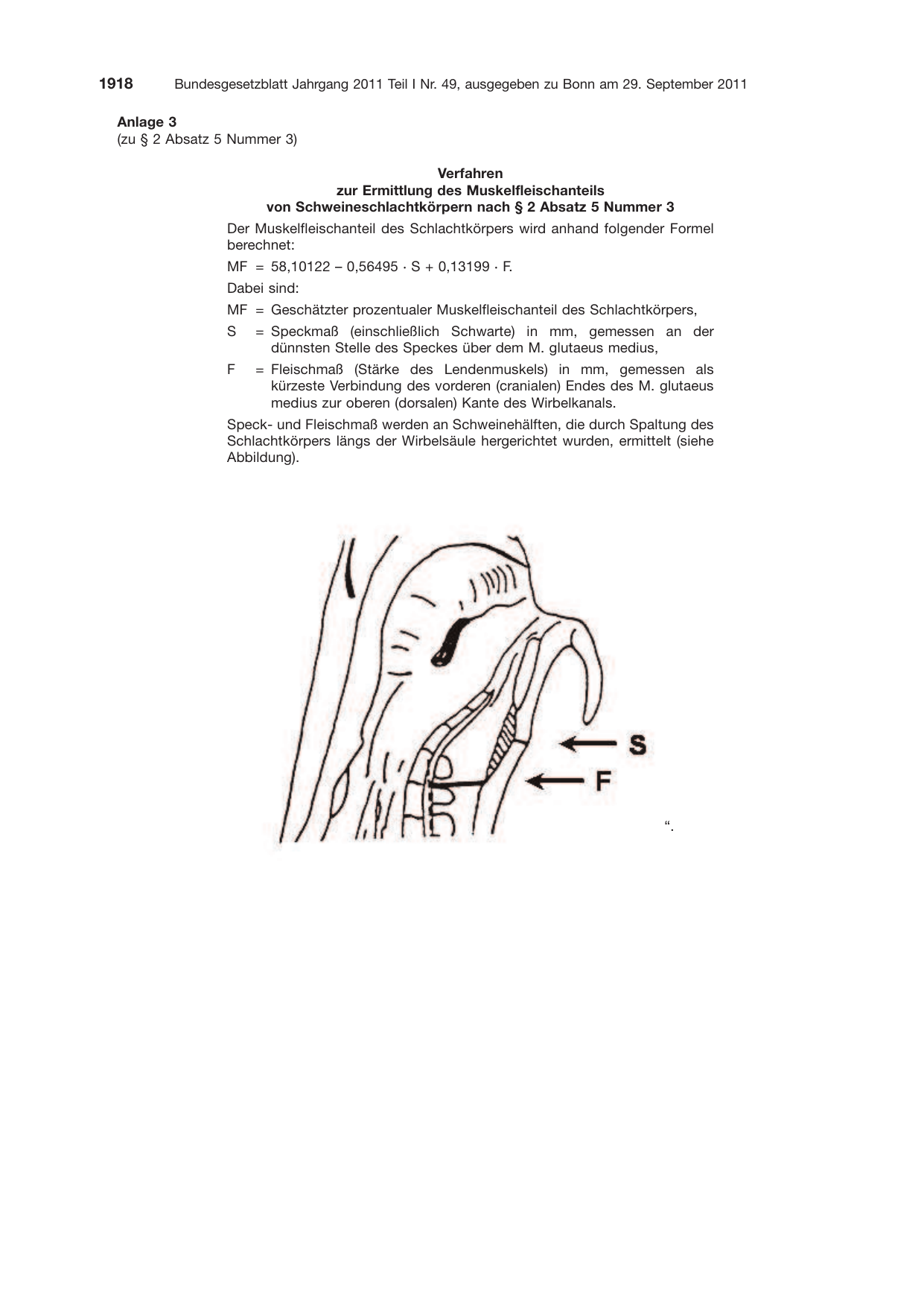 BGBl. 2011, Seite 1918 — Originalseite als Abbildung