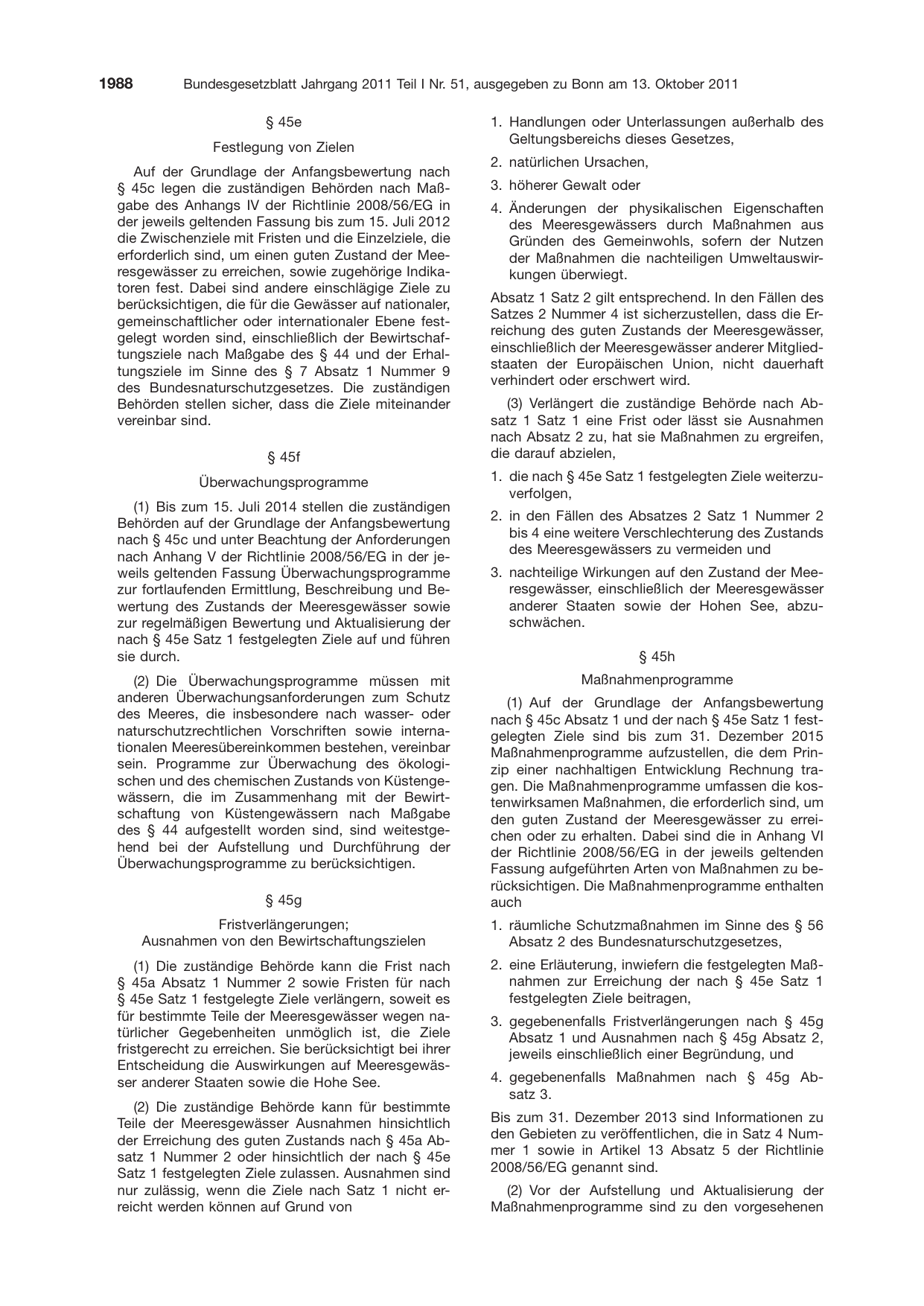 BGBl. 2011, Seite 1988 — Originalseite als Abbildung