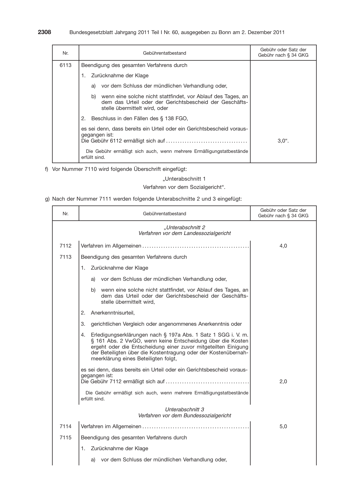 BGBl. 2011, Seite 2308 — Originalseite als Abbildung