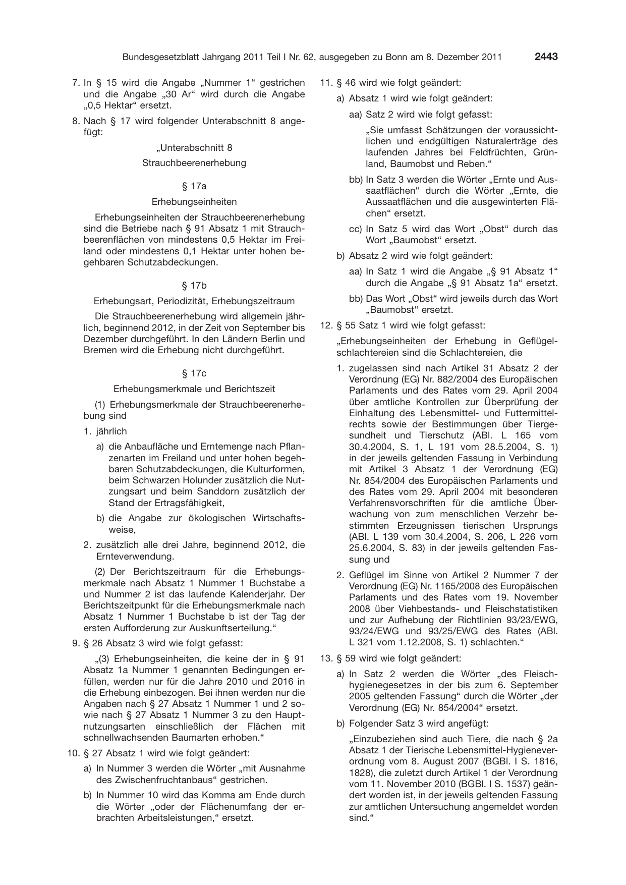 BGBl. 2011, Seite 2443 — Originalseite als Abbildung