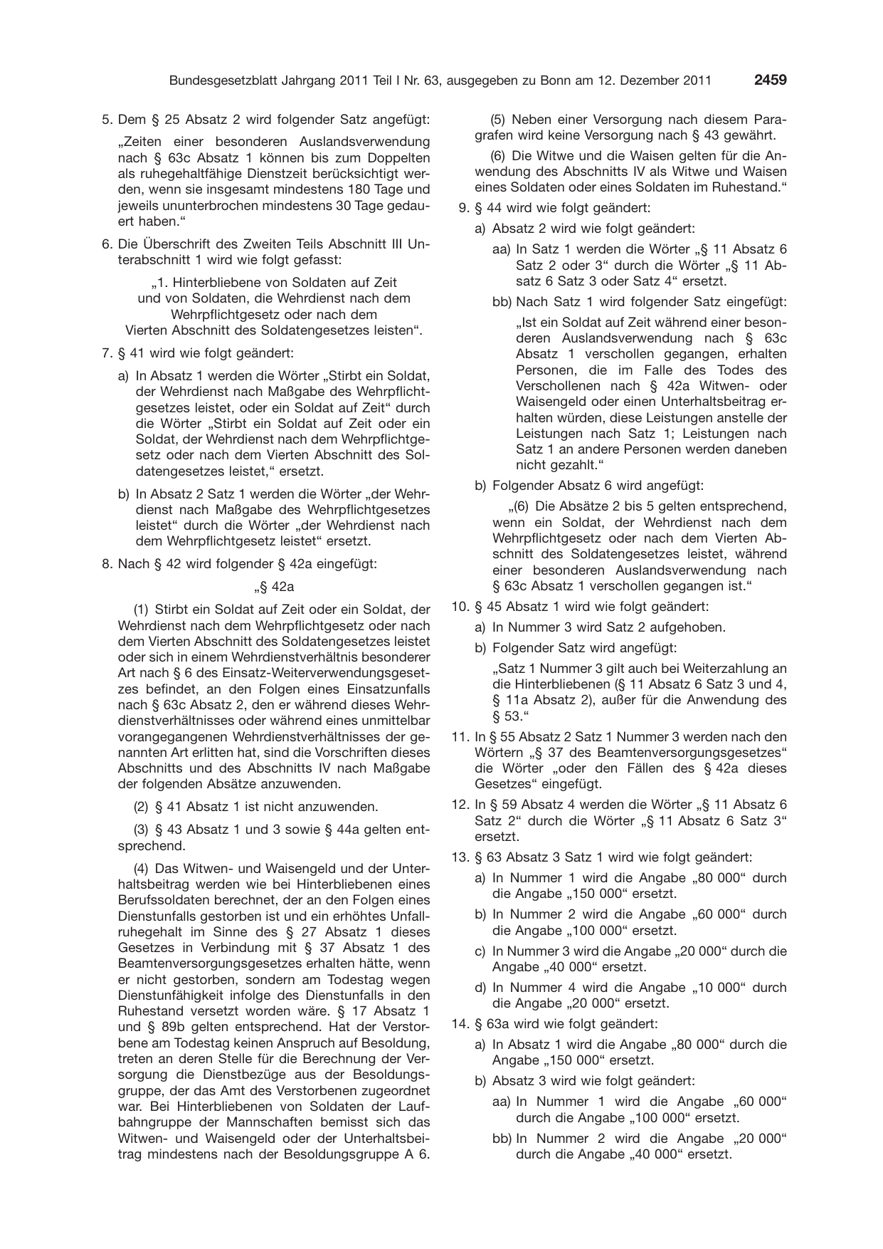 BGBl. 2011, Seite 2459 — Originalseite als Abbildung