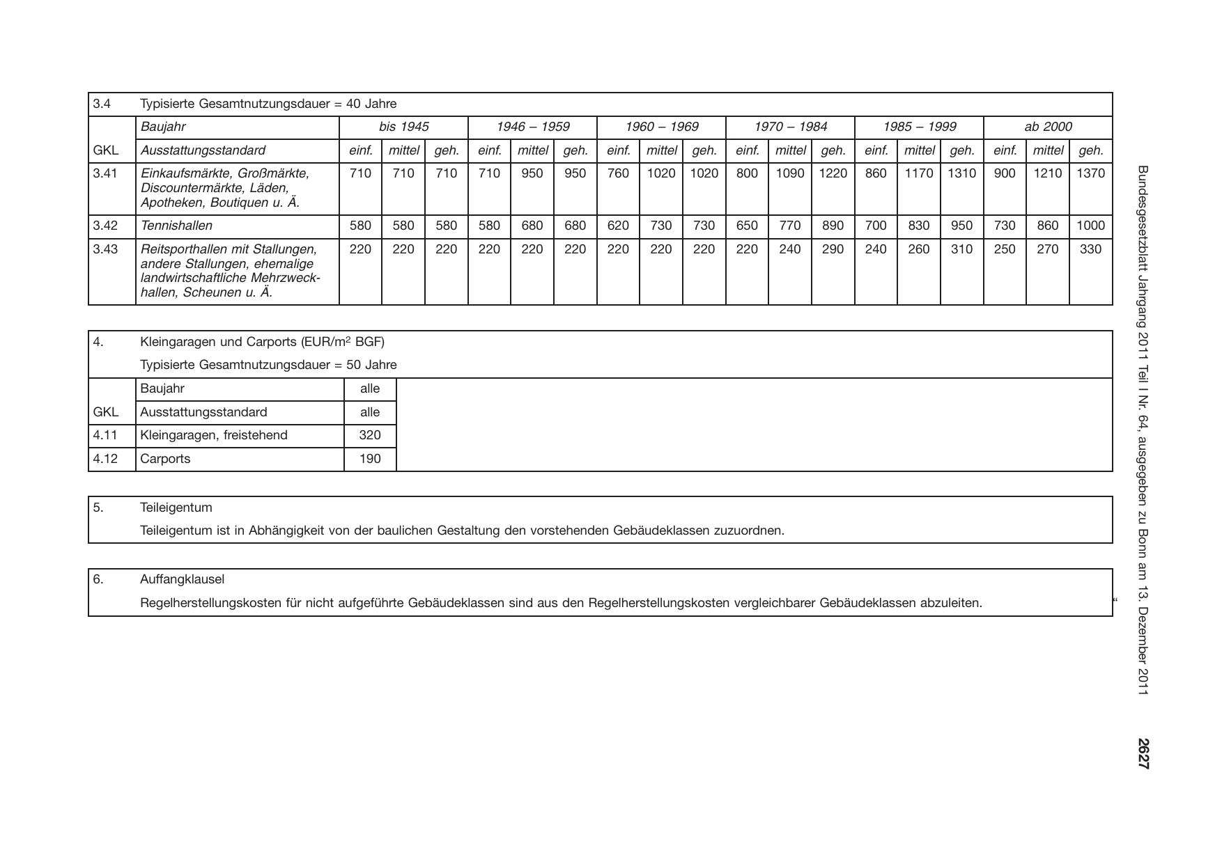 BGBl. 2011, Seite 2627 — Originalseite als Abbildung