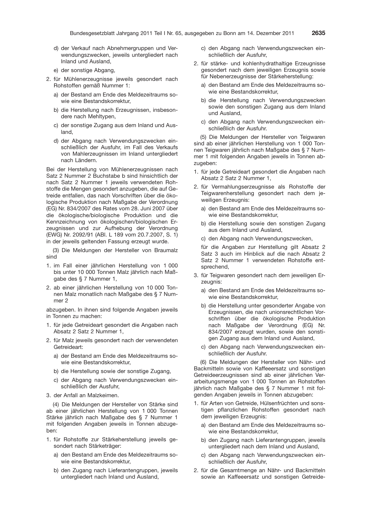 BGBl. 2011, Seite 2635 — Originalseite als Abbildung
