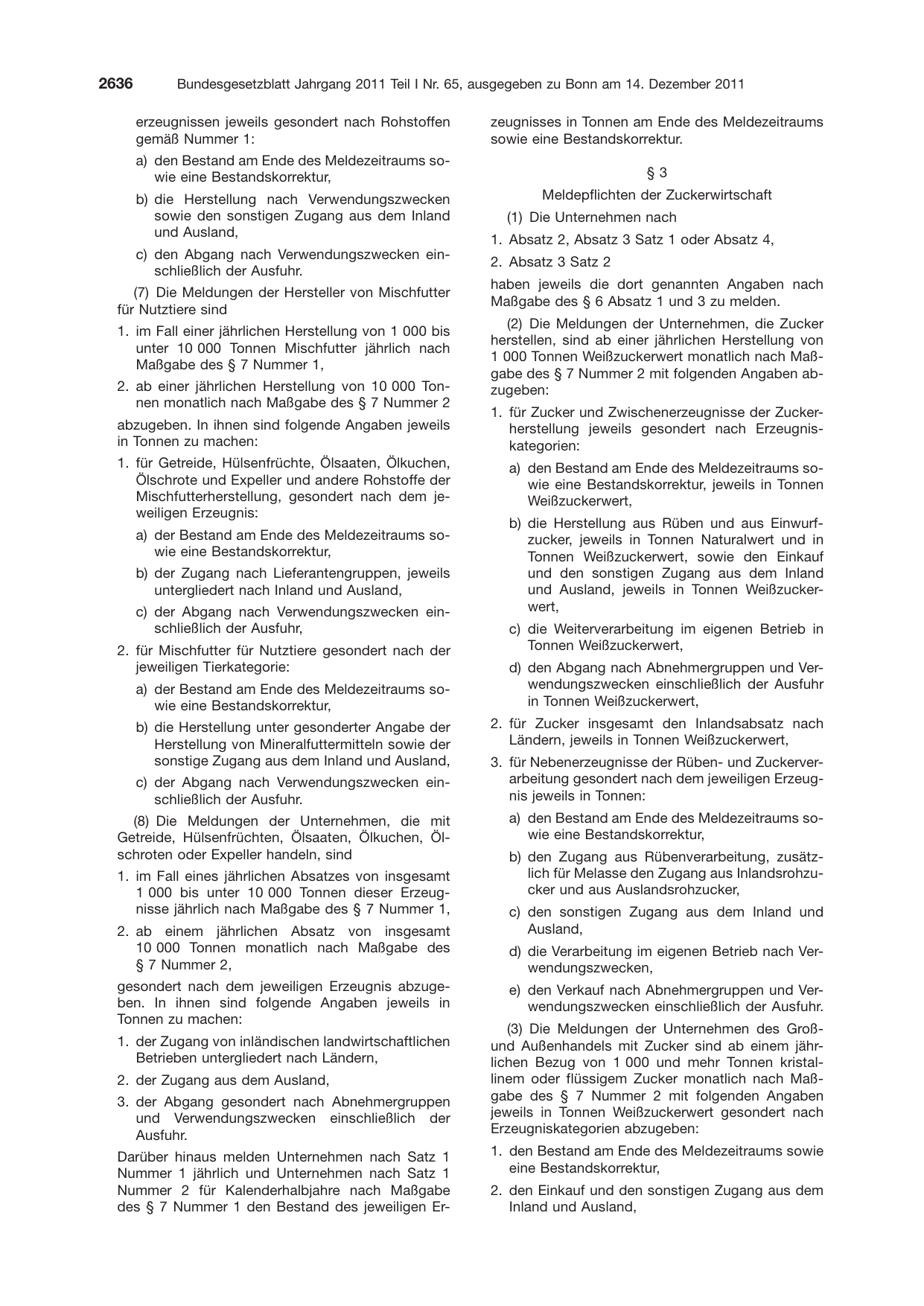BGBl. 2011, Seite 2636 — Originalseite als Abbildung
